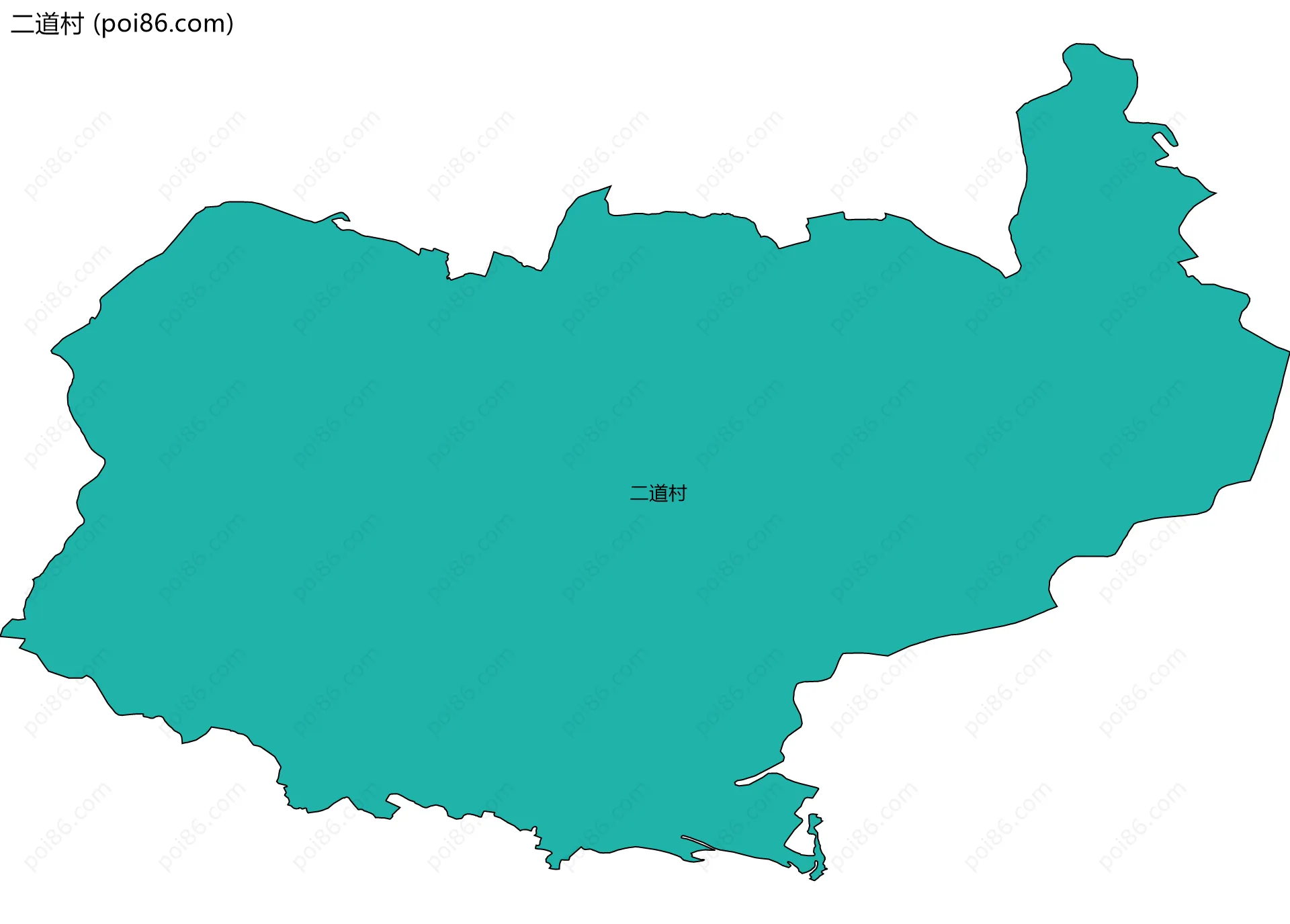 二道村边界地图
