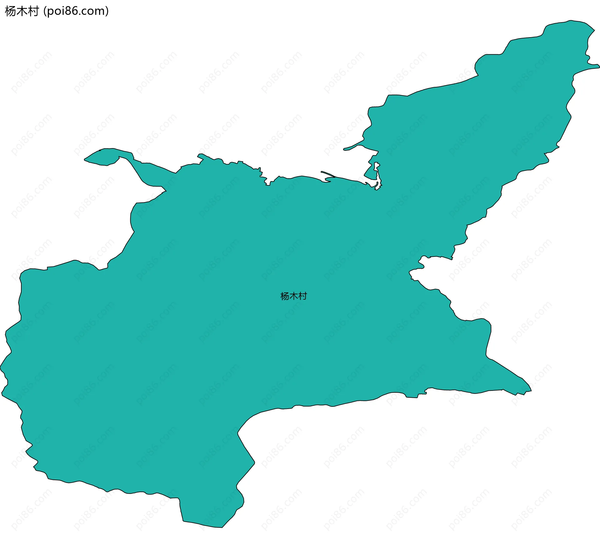 杨木村边界地图