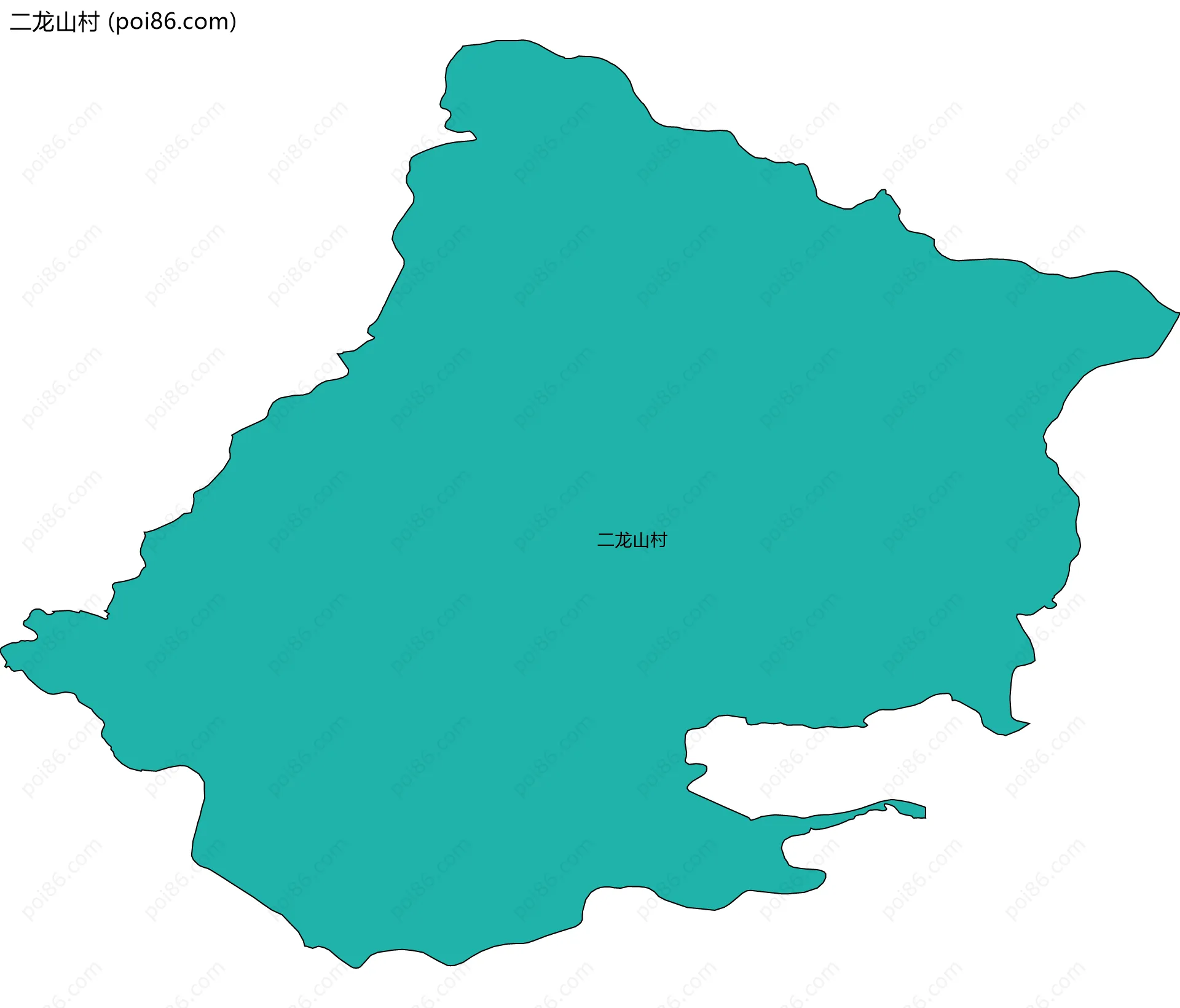 二龙山村边界地图
