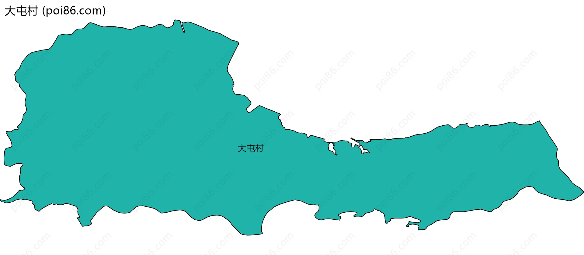 大屯村边界地图