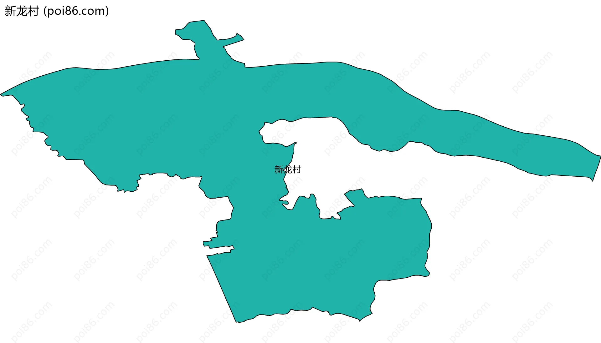 新龙村边界地图