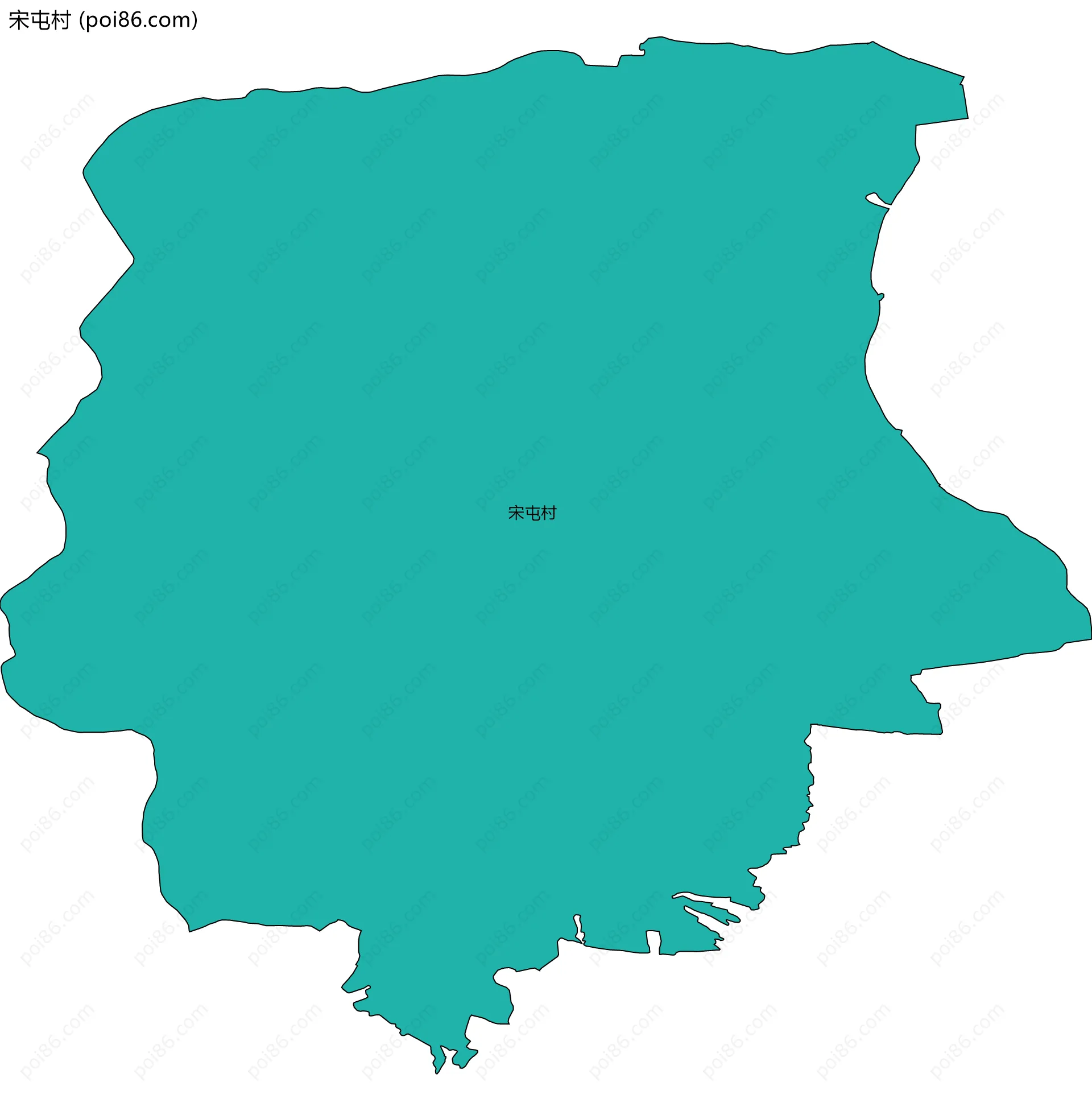 宋屯村边界地图