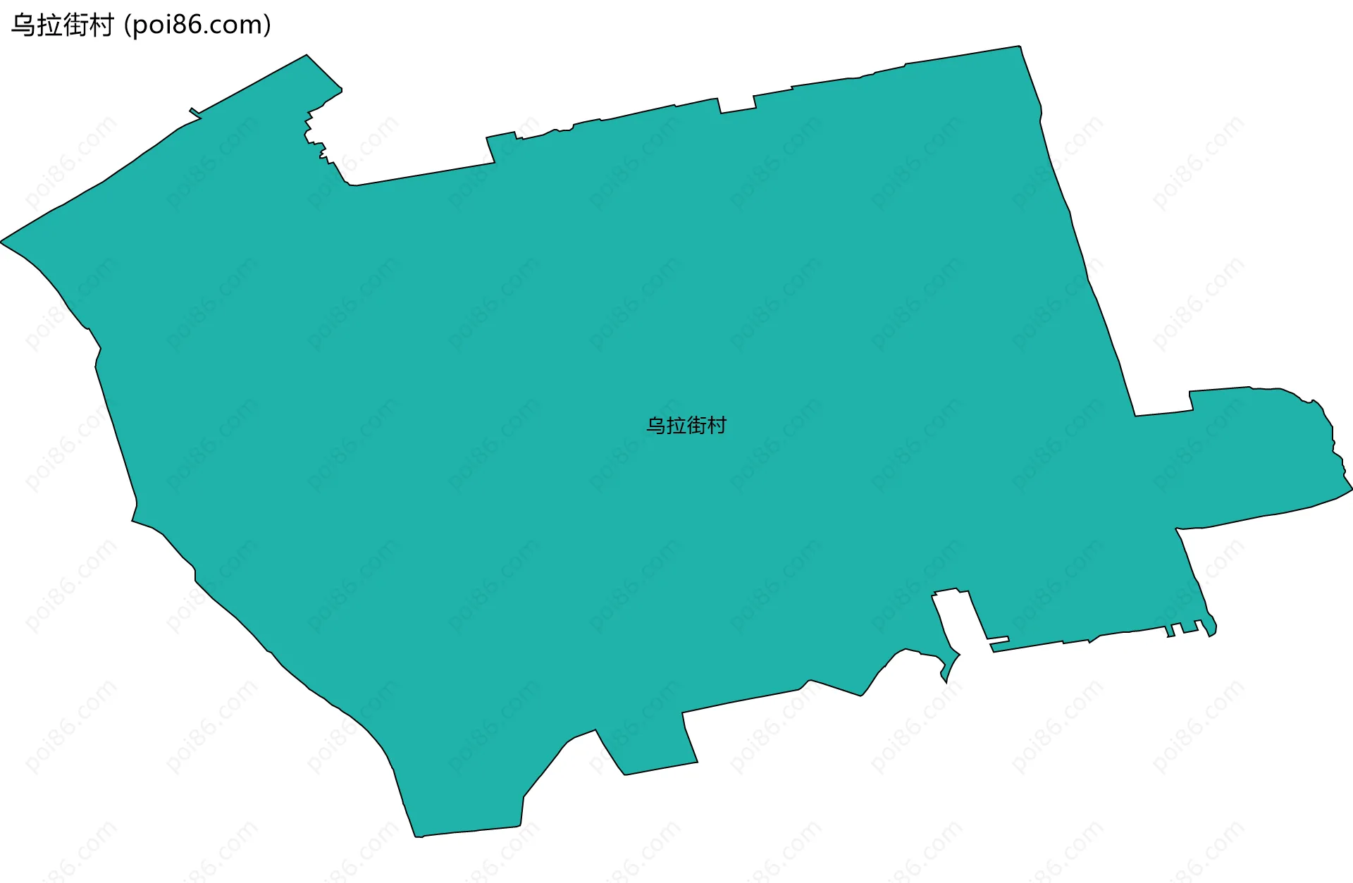乌拉街村边界地图