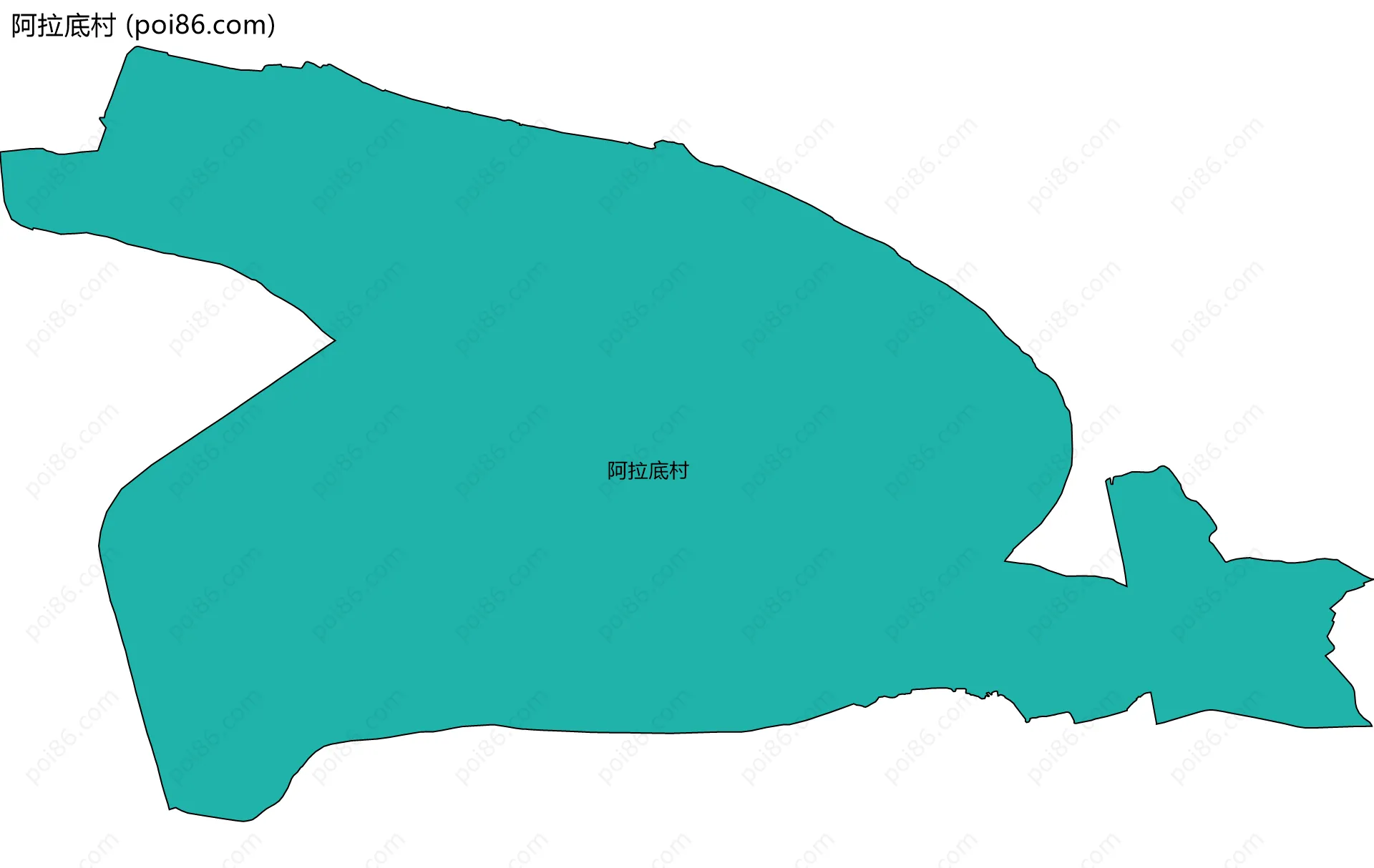 阿拉底村边界地图