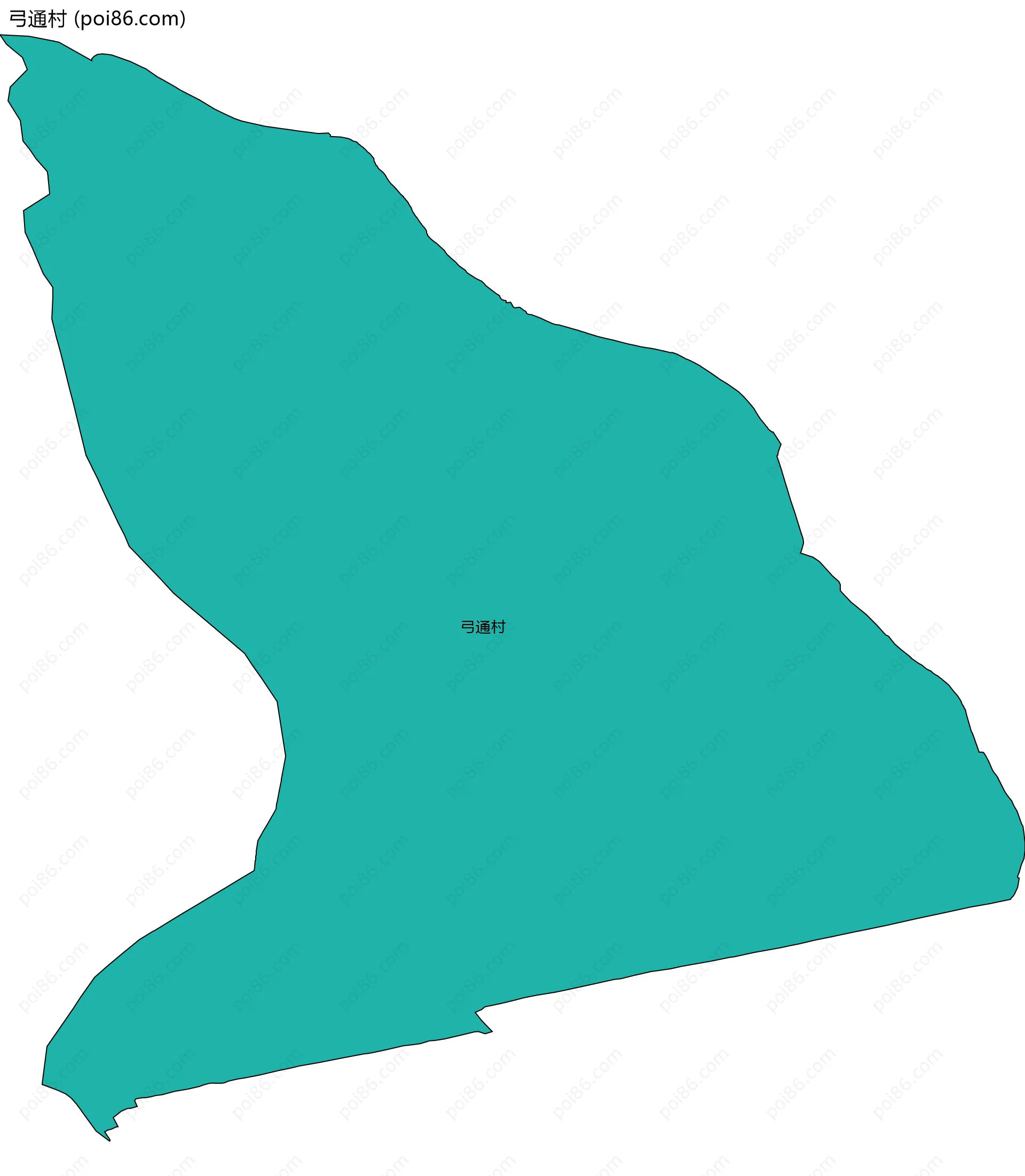 弓通村边界地图