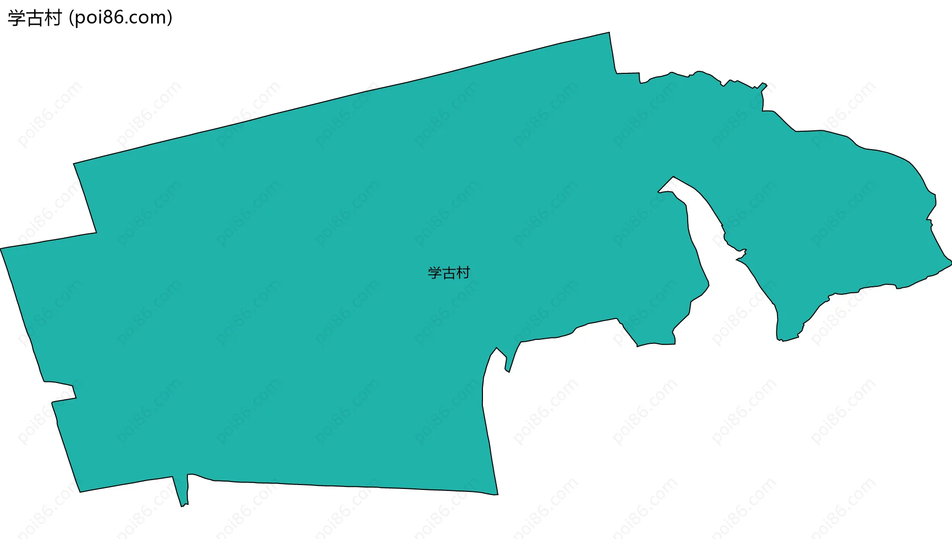 学古村边界地图