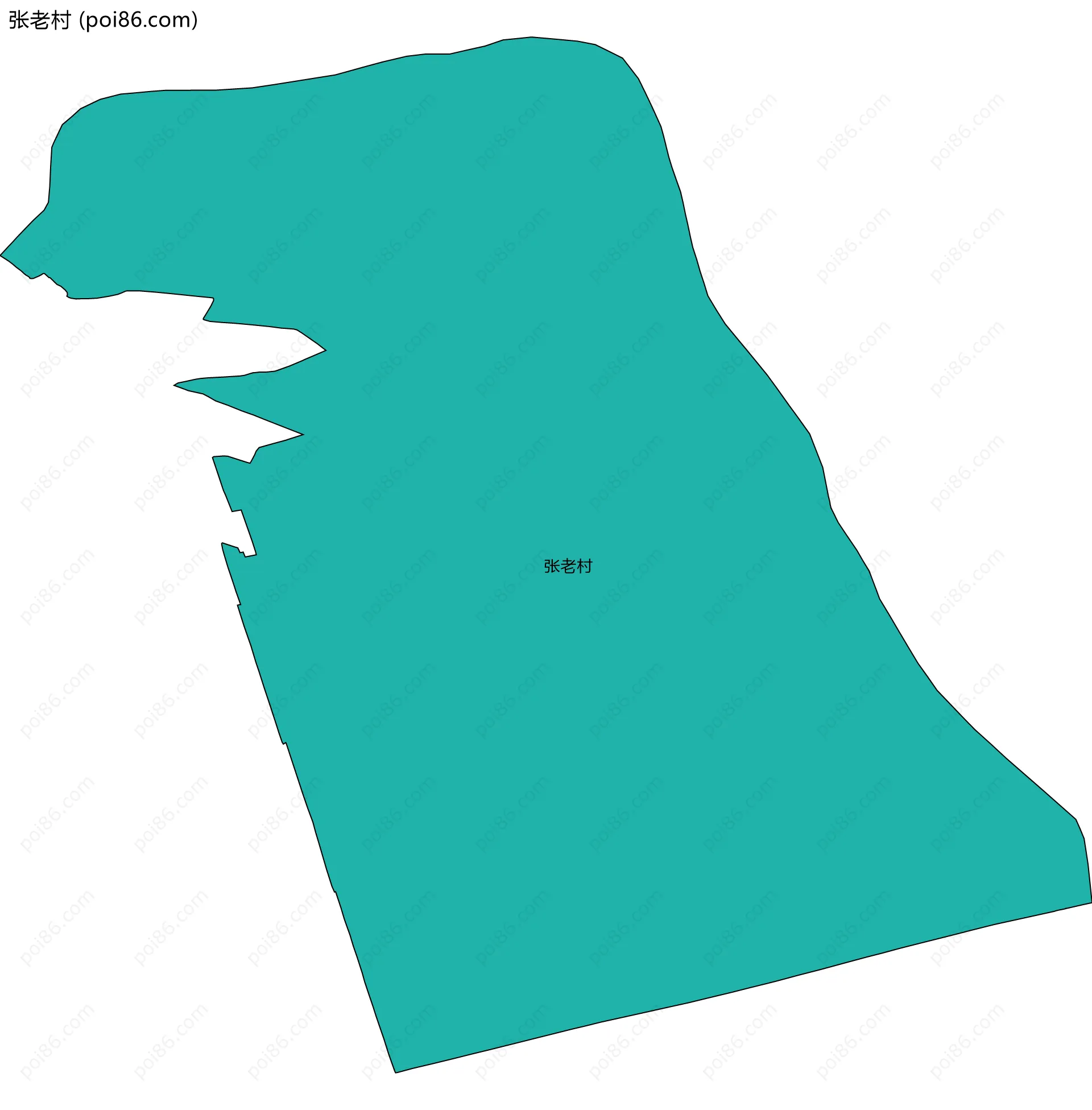 张老村边界地图