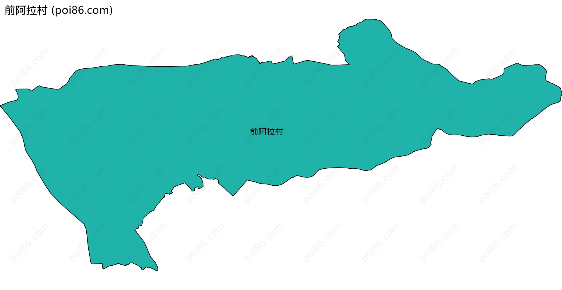 前阿拉村边界地图