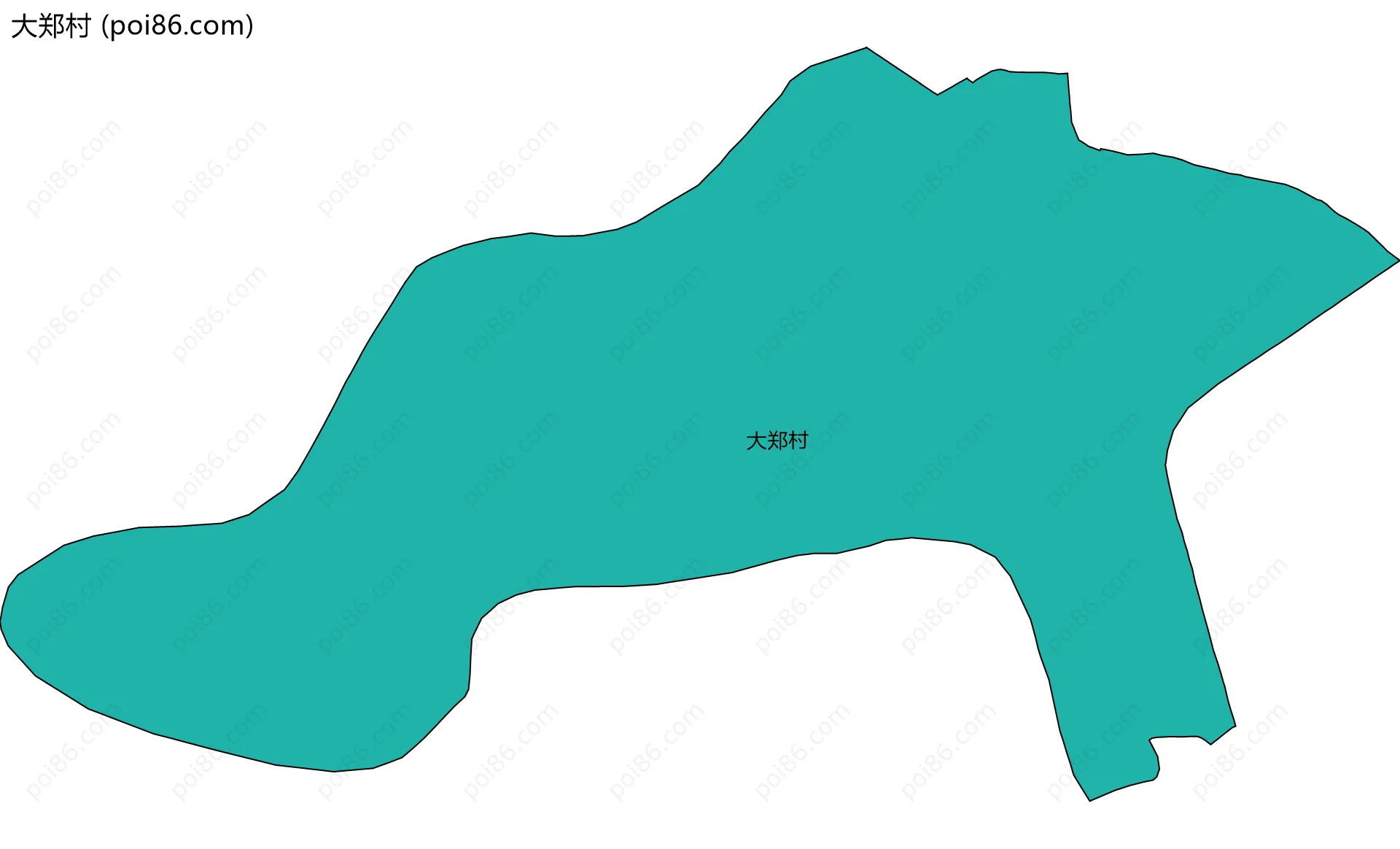 大郑村边界地图