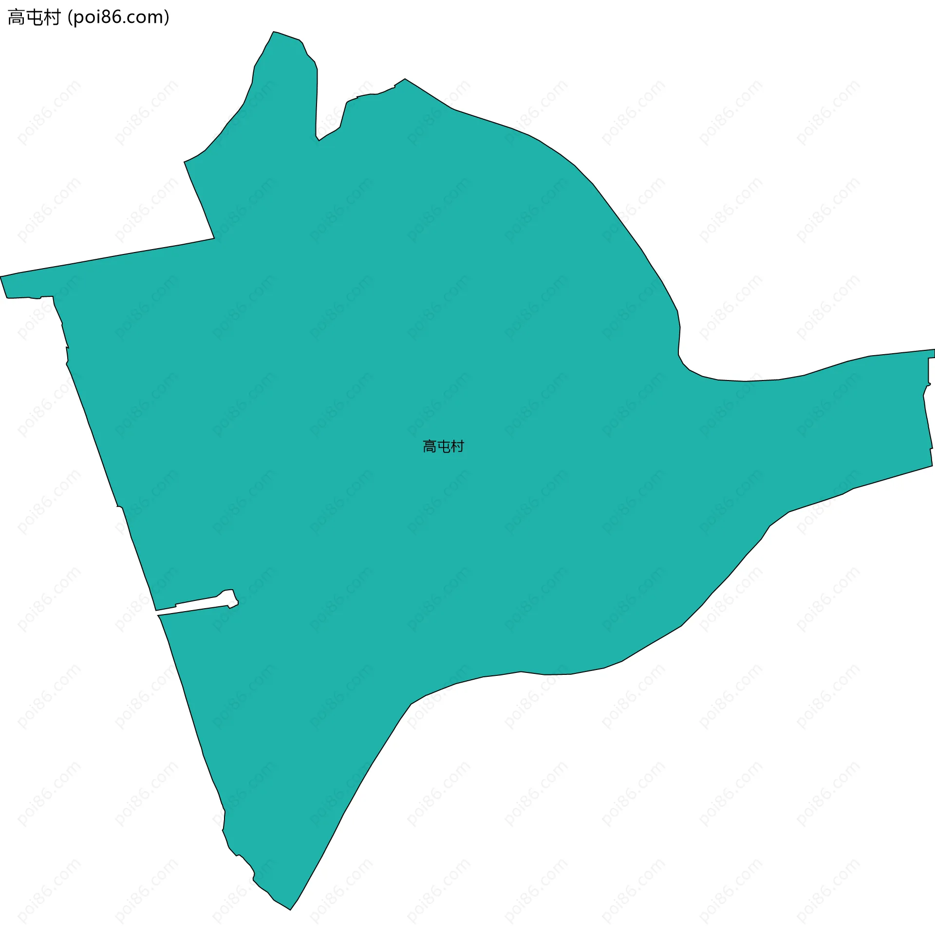 高屯村边界地图