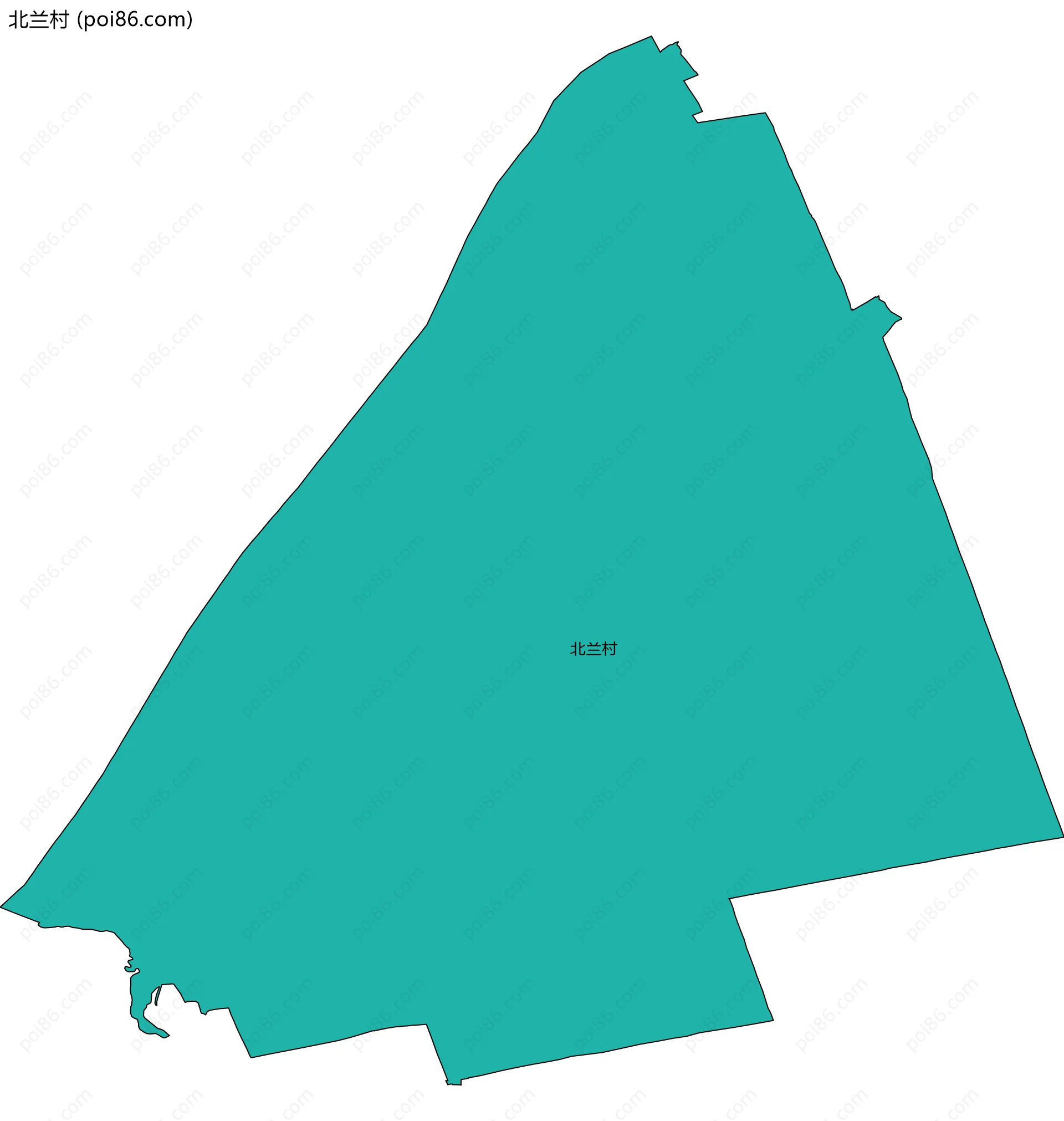 北兰村边界地图