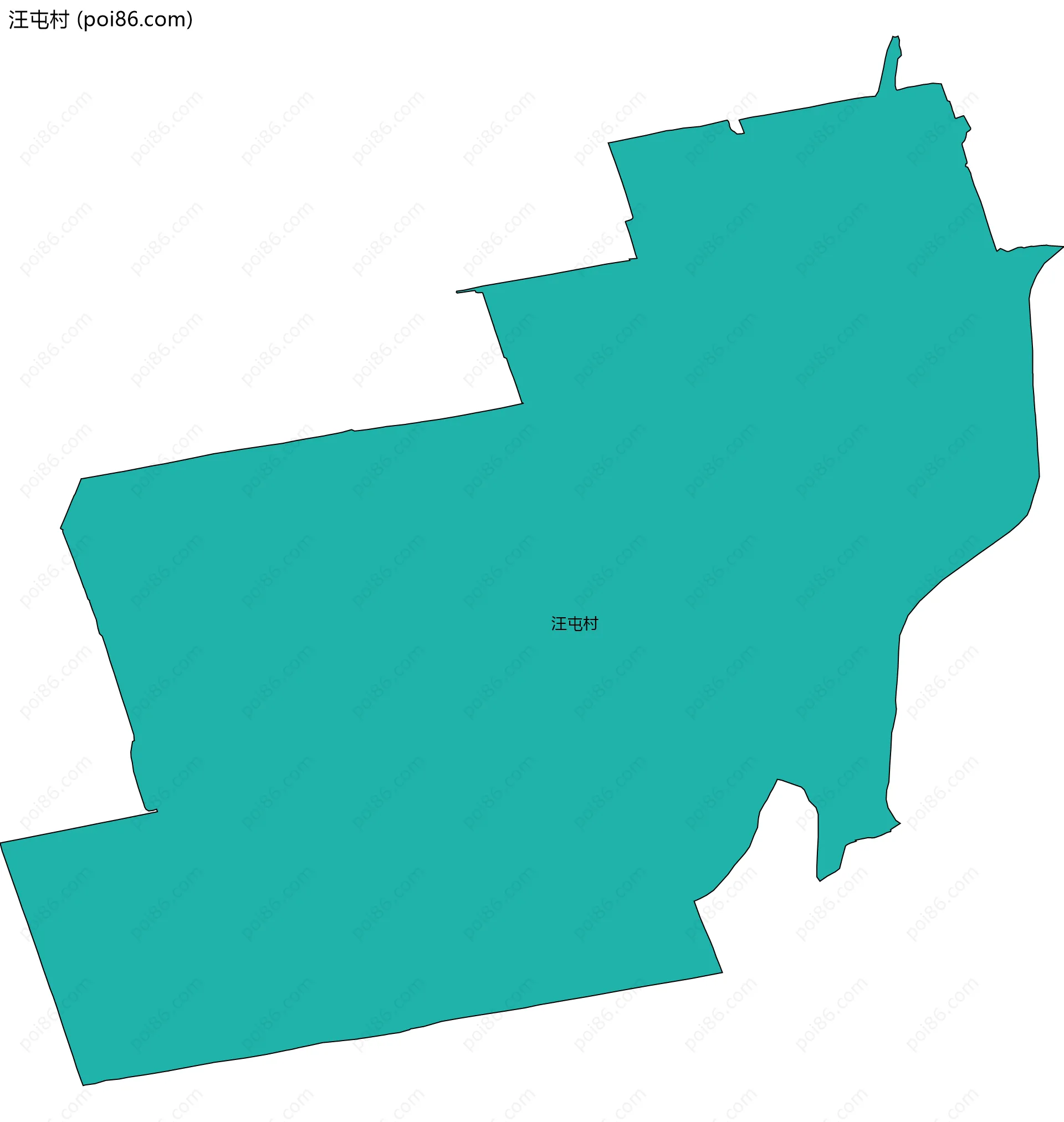 汪屯村边界地图