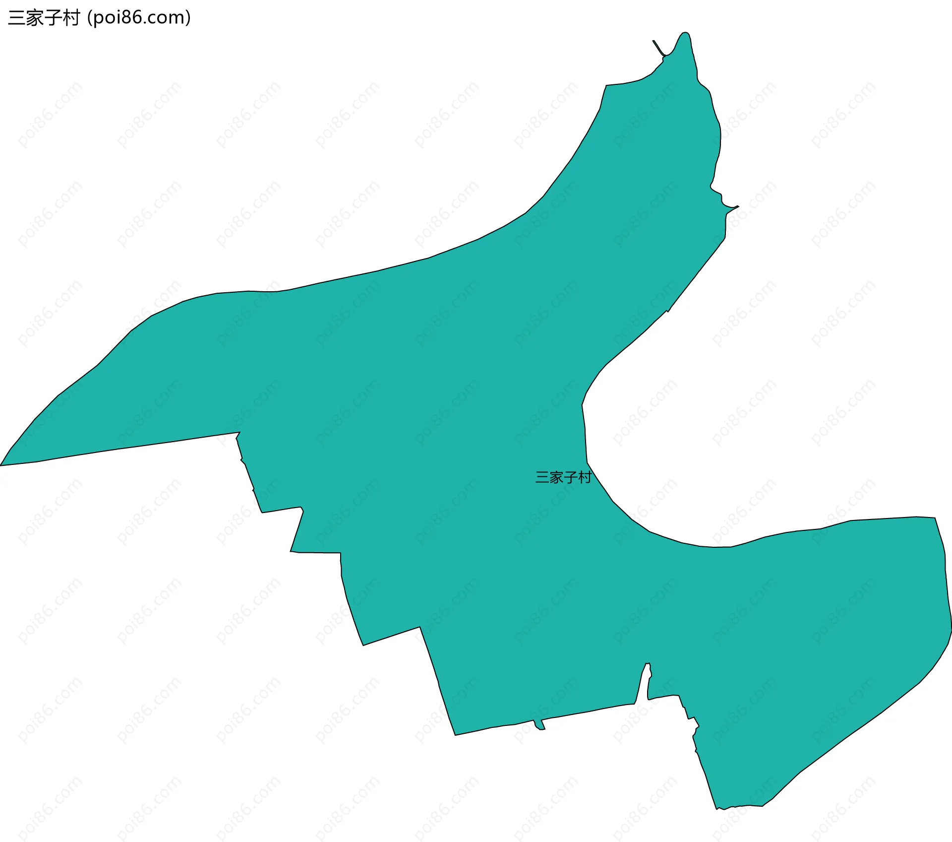 三家子村边界地图