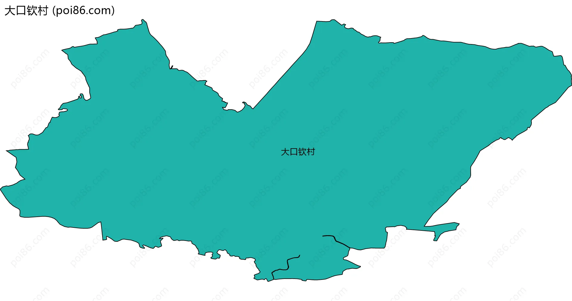 大口钦村边界地图