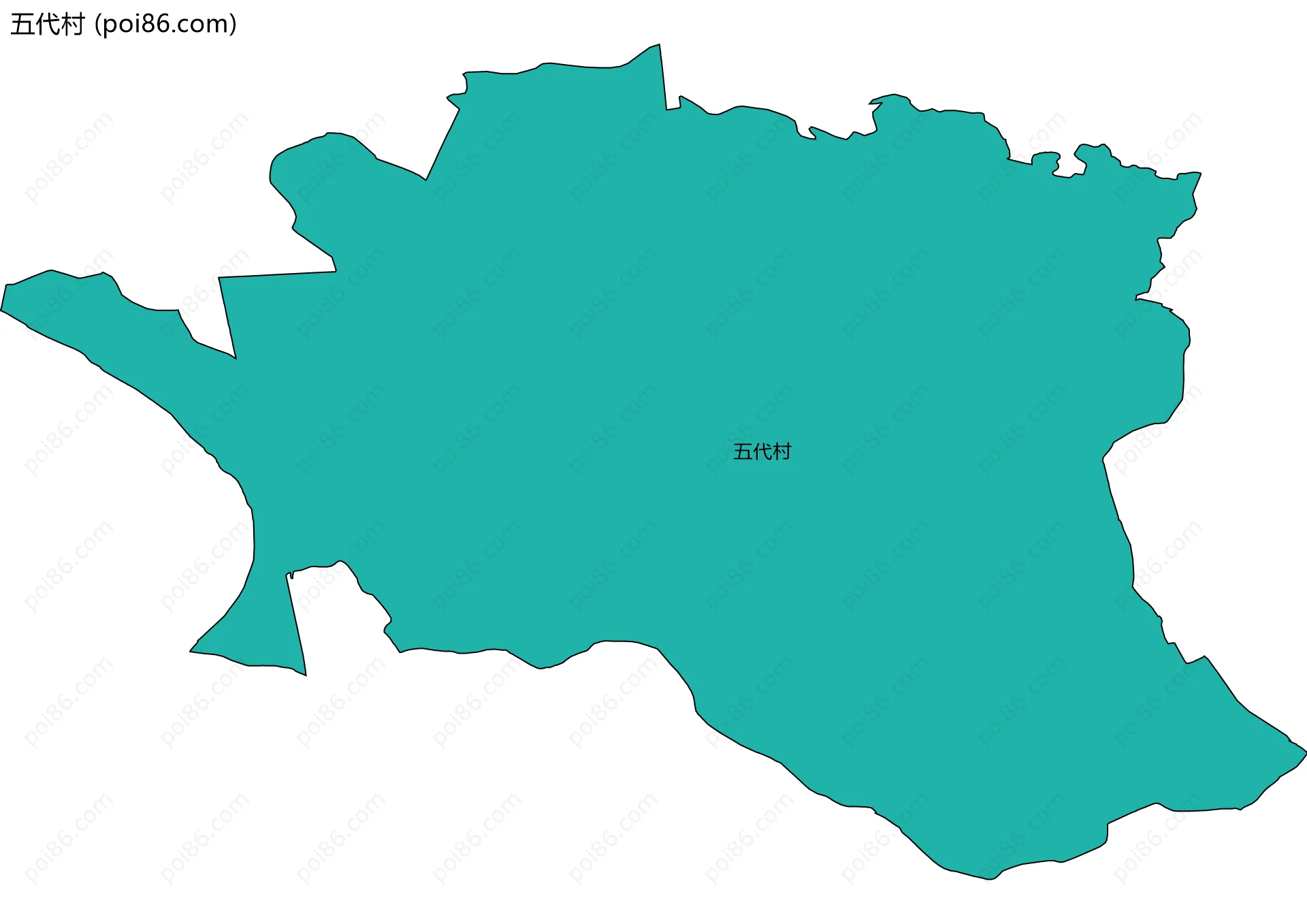 五代村边界地图