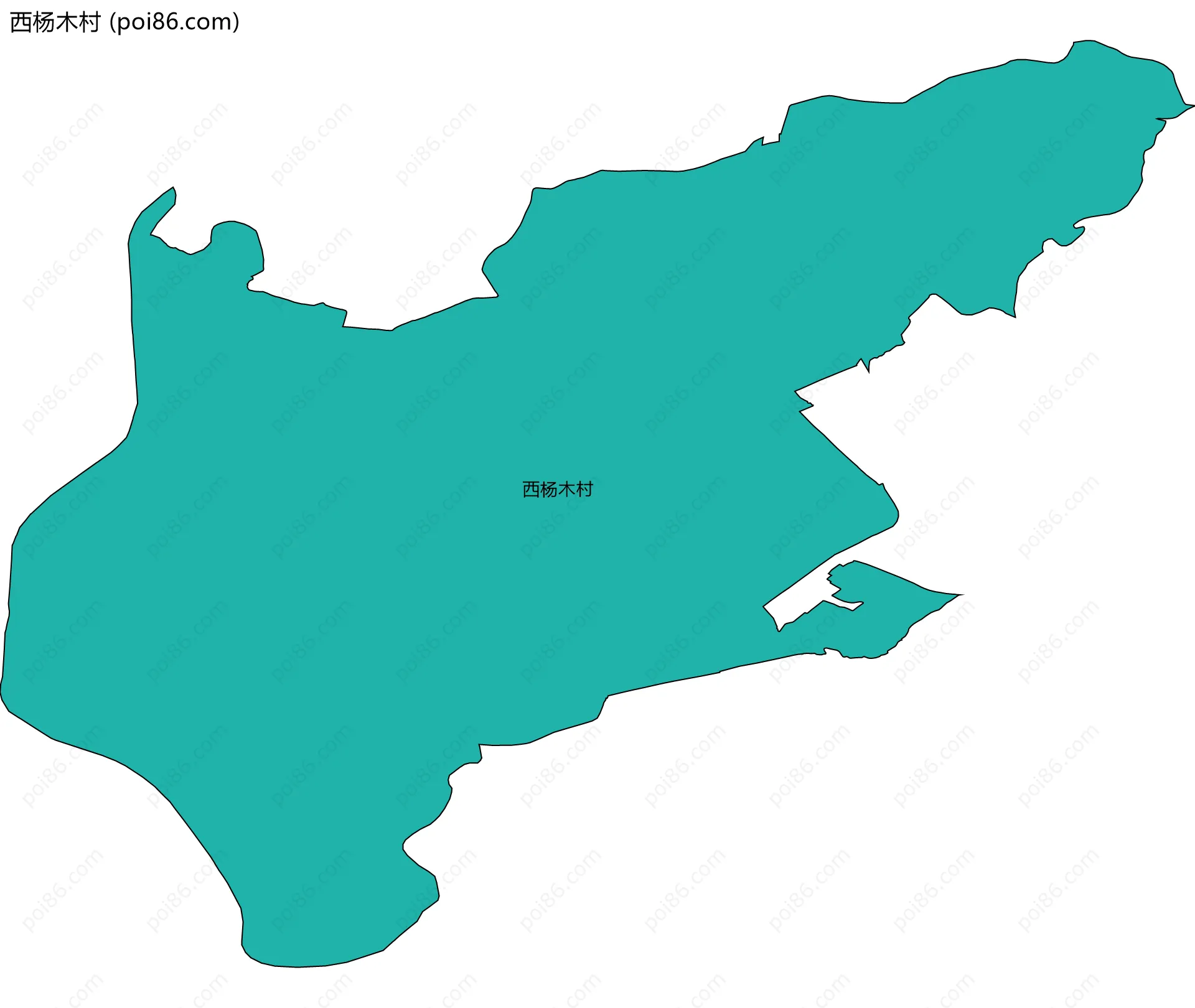 西杨木村边界地图