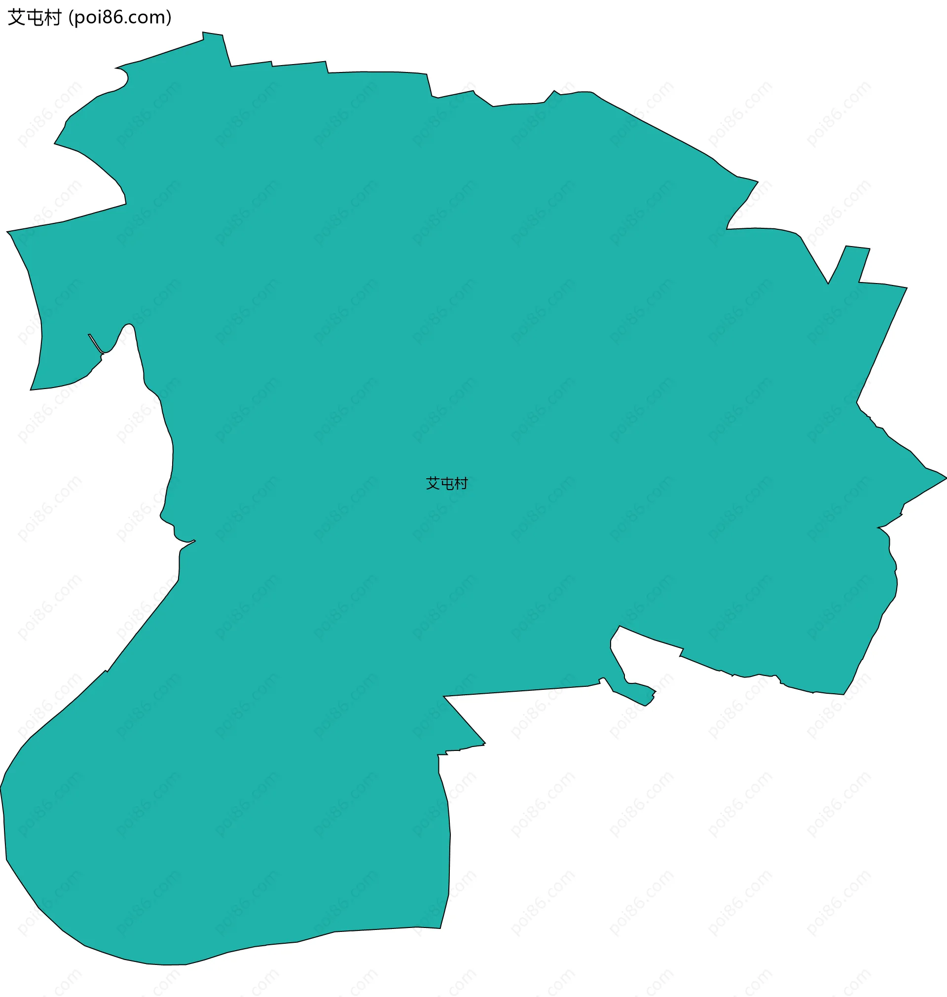 艾屯村边界地图