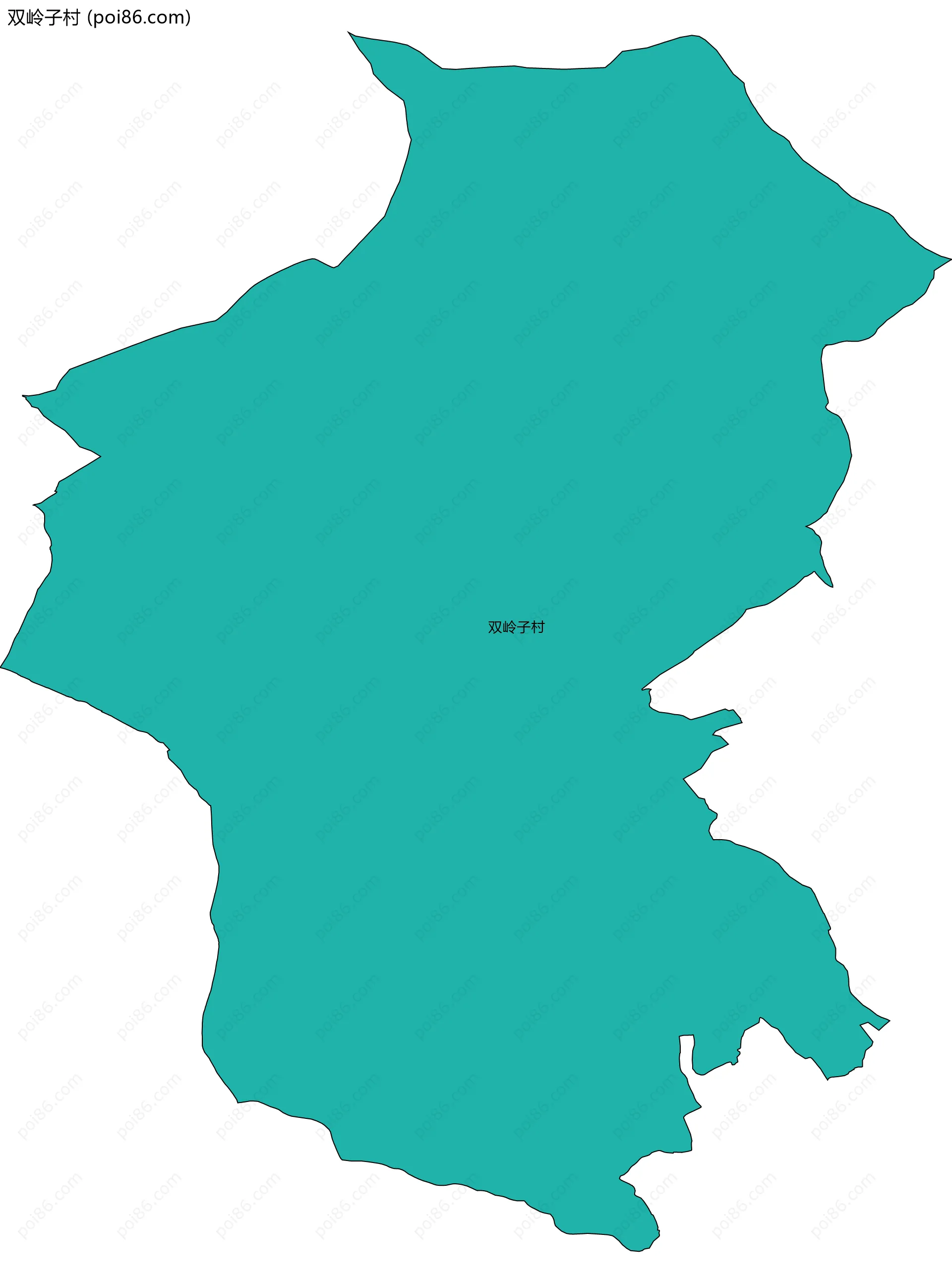 双岭子村边界地图