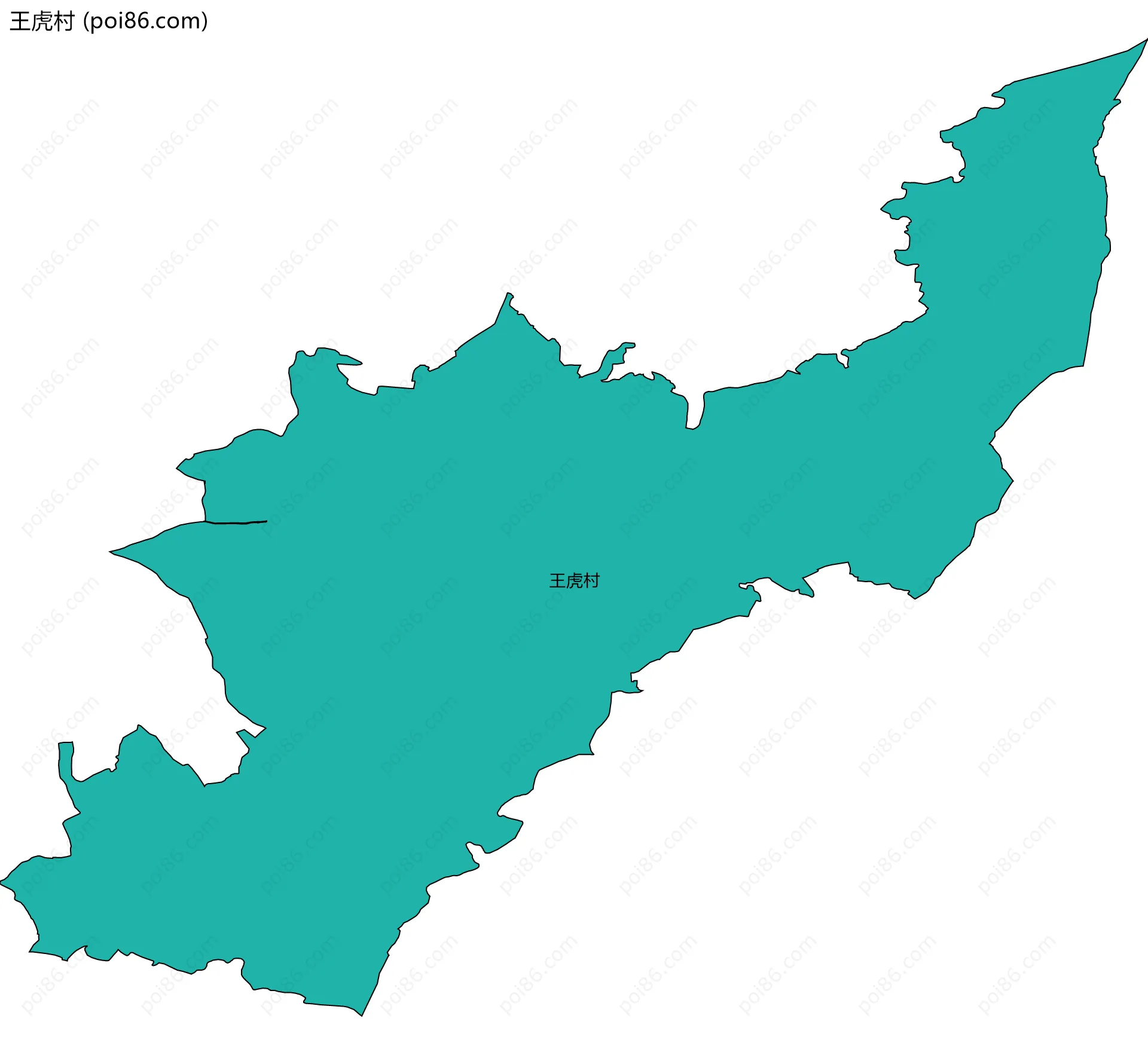 王虎村边界地图