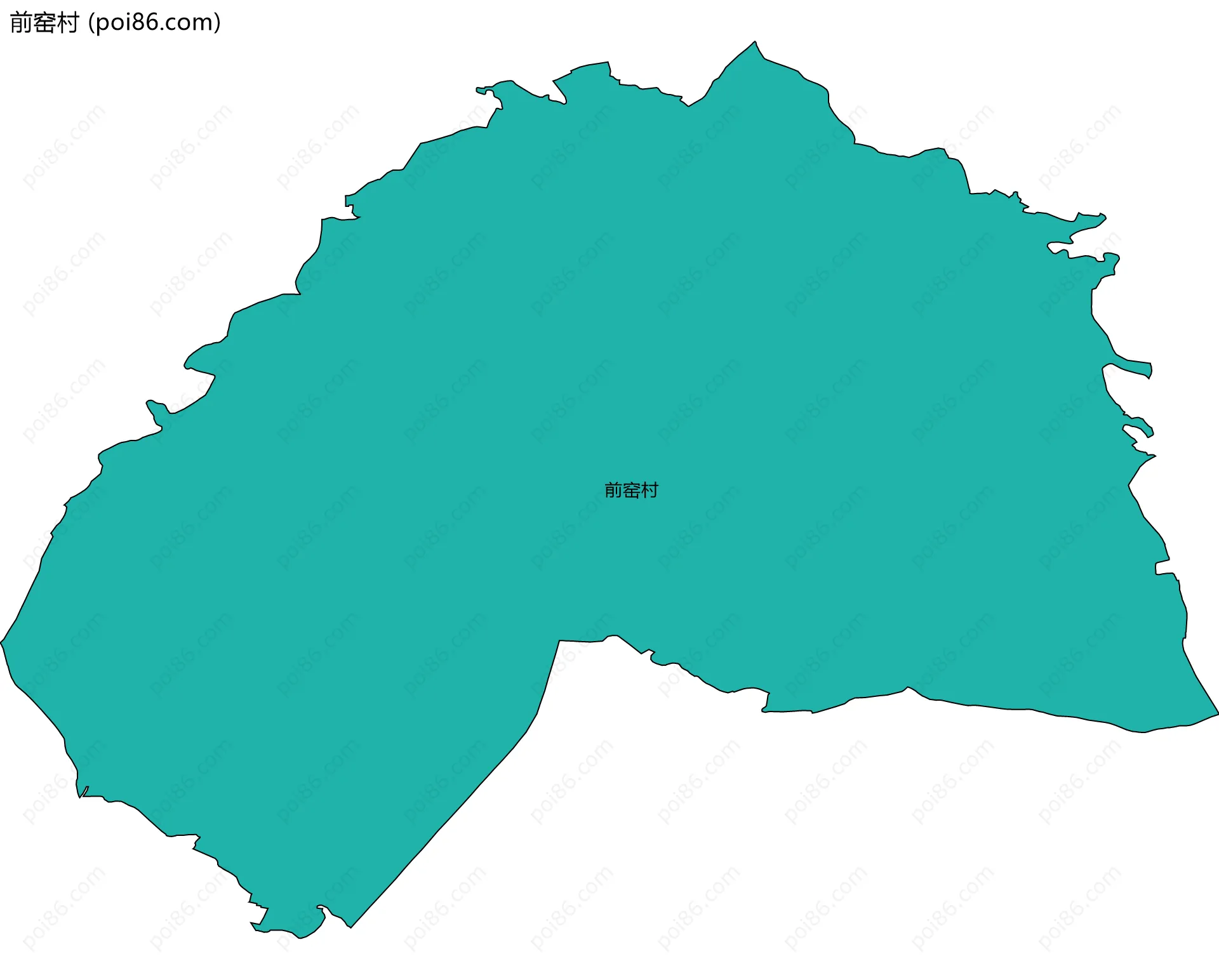 前窑村边界地图