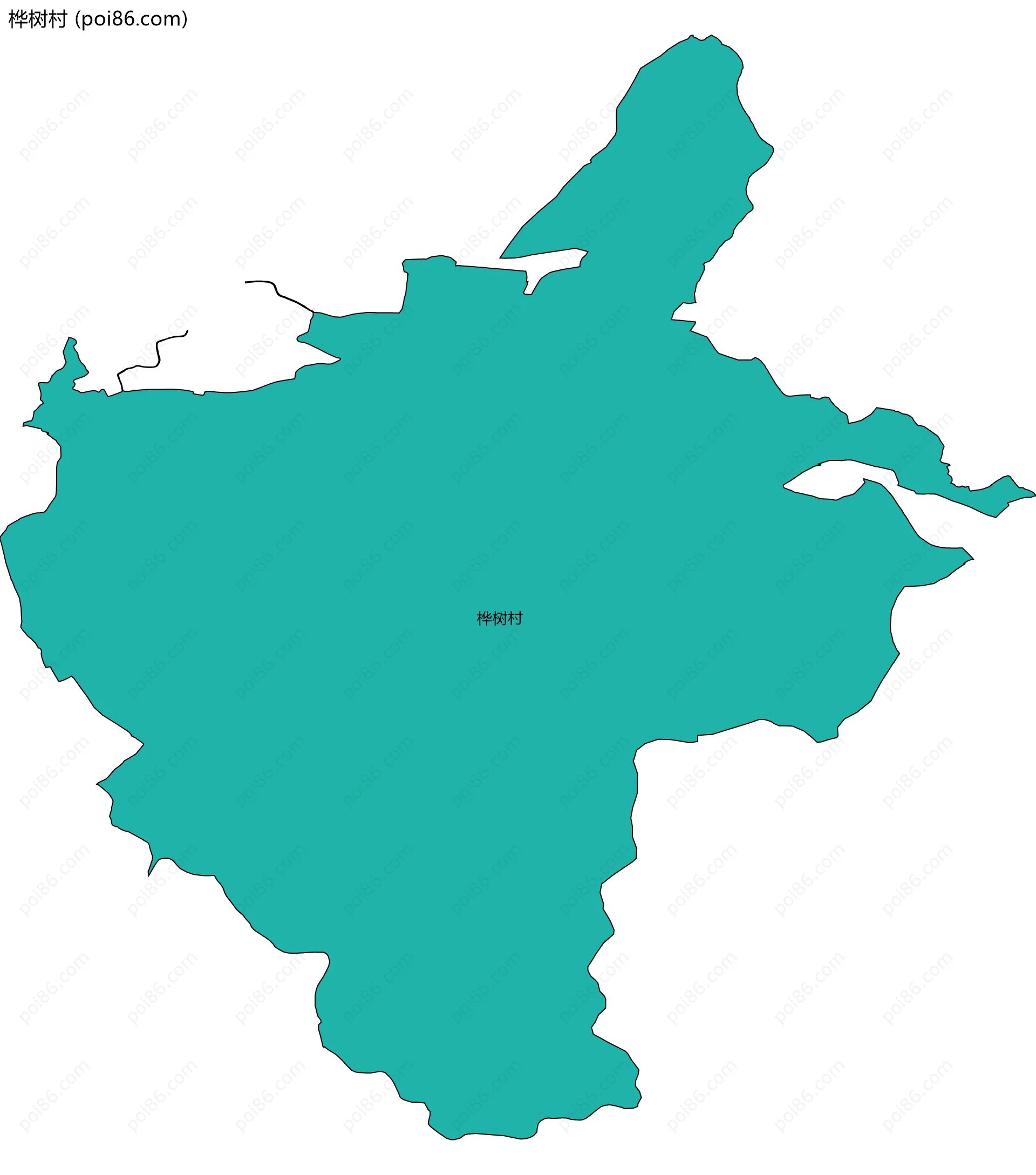 桦树村边界地图