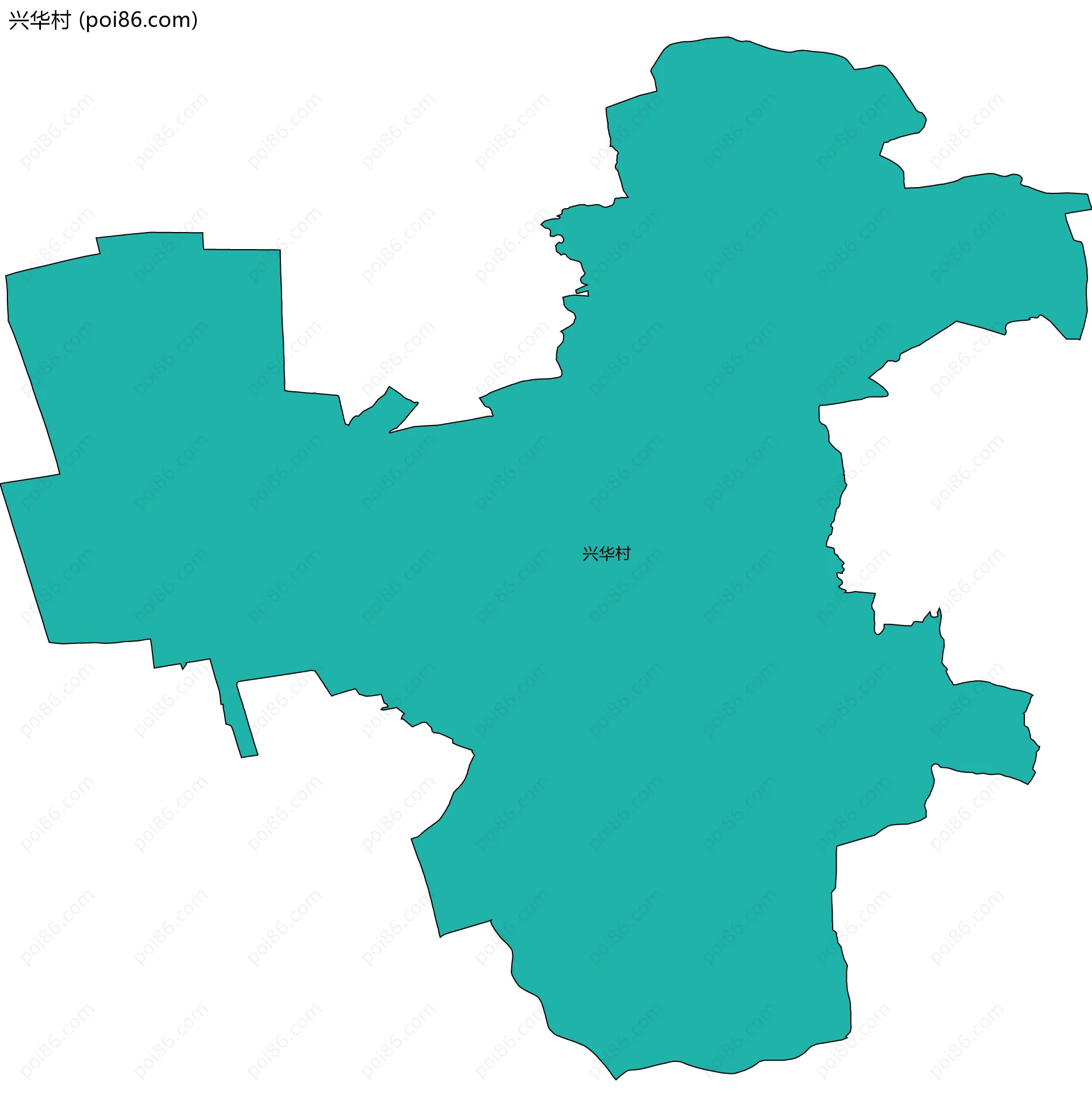 兴华村边界地图