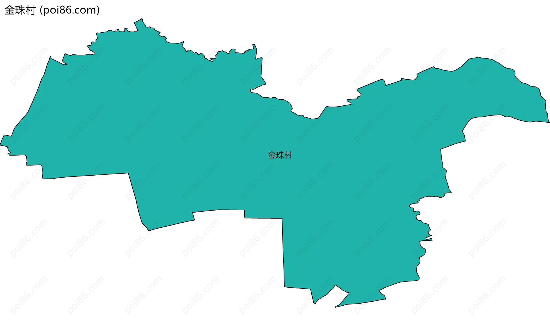 金珠村边界地图