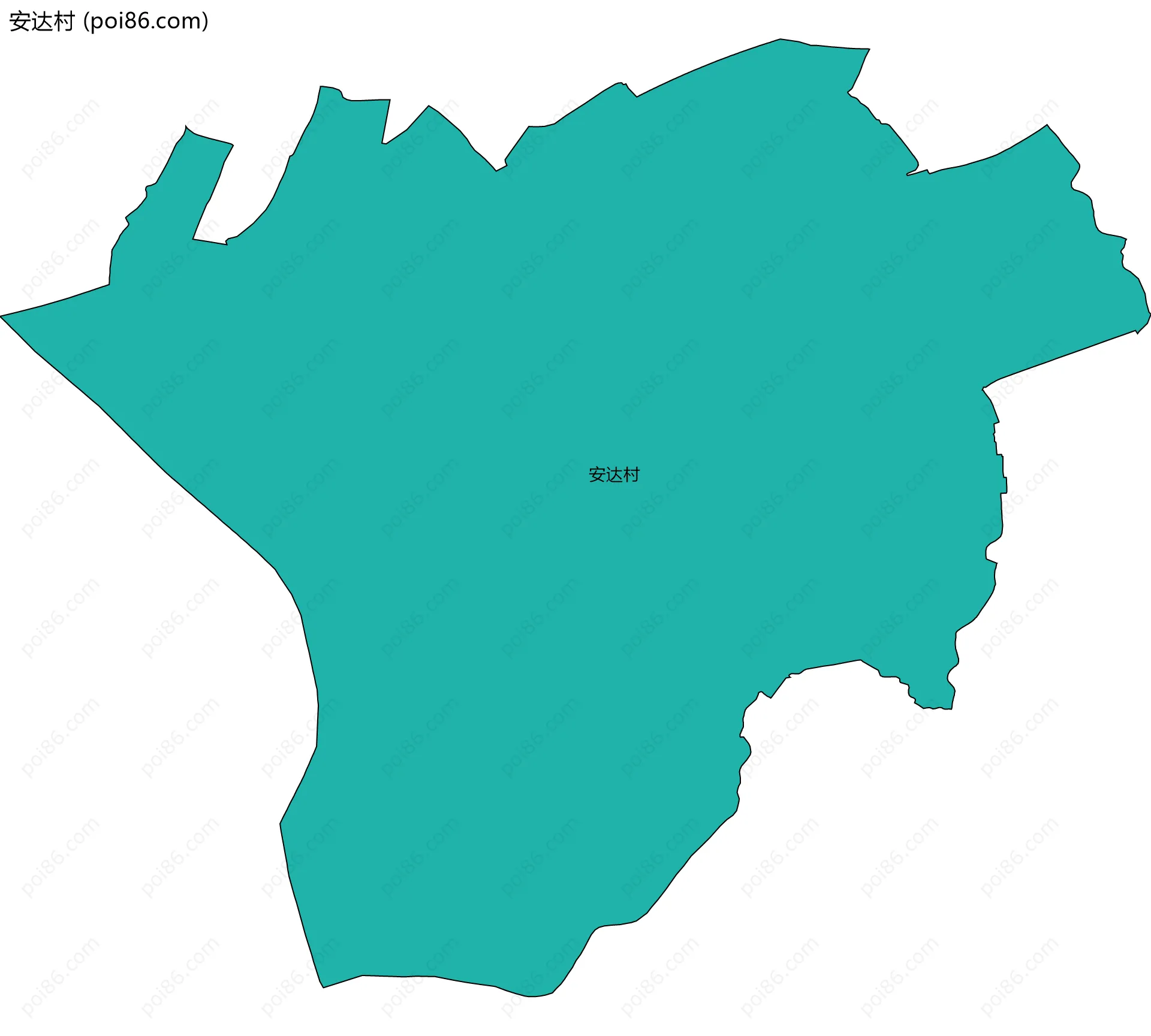 安达村边界地图