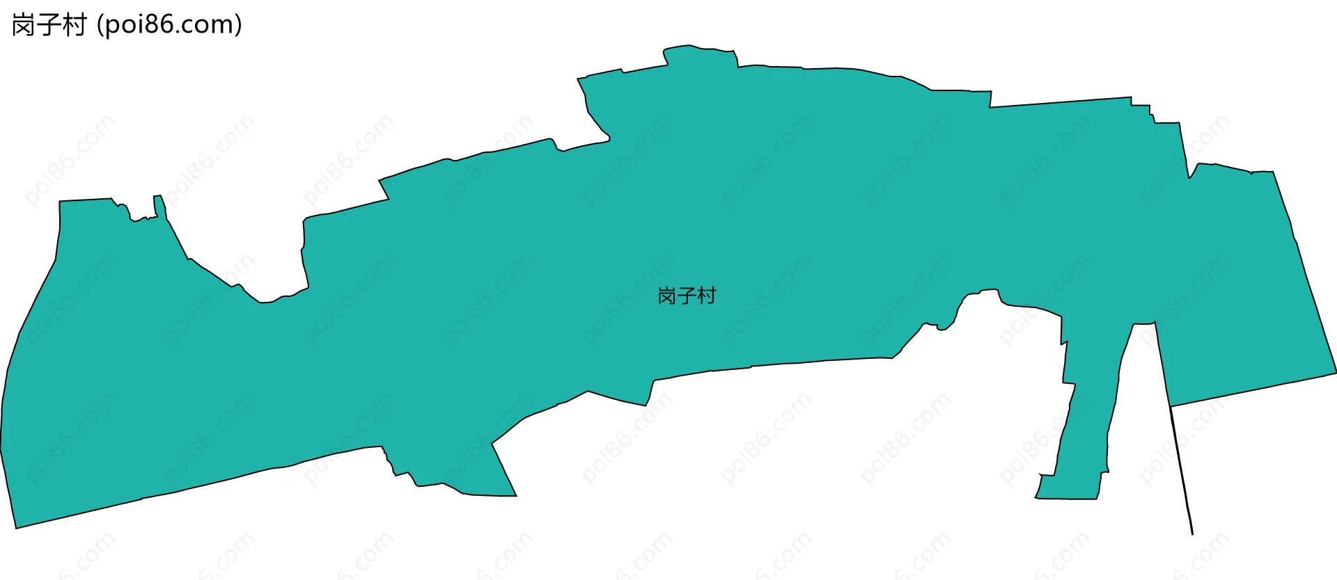 岗子村边界地图