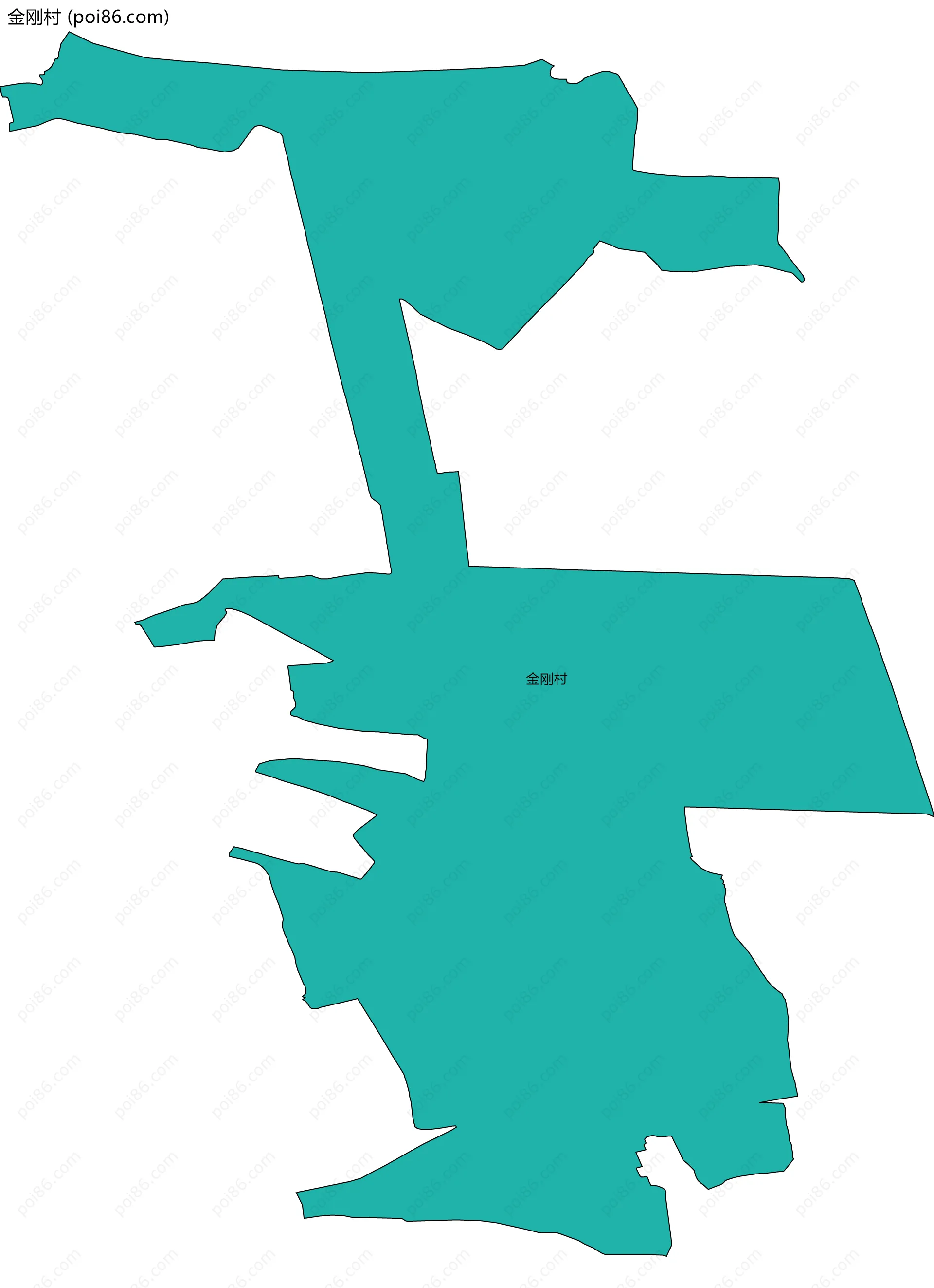 金刚村边界地图