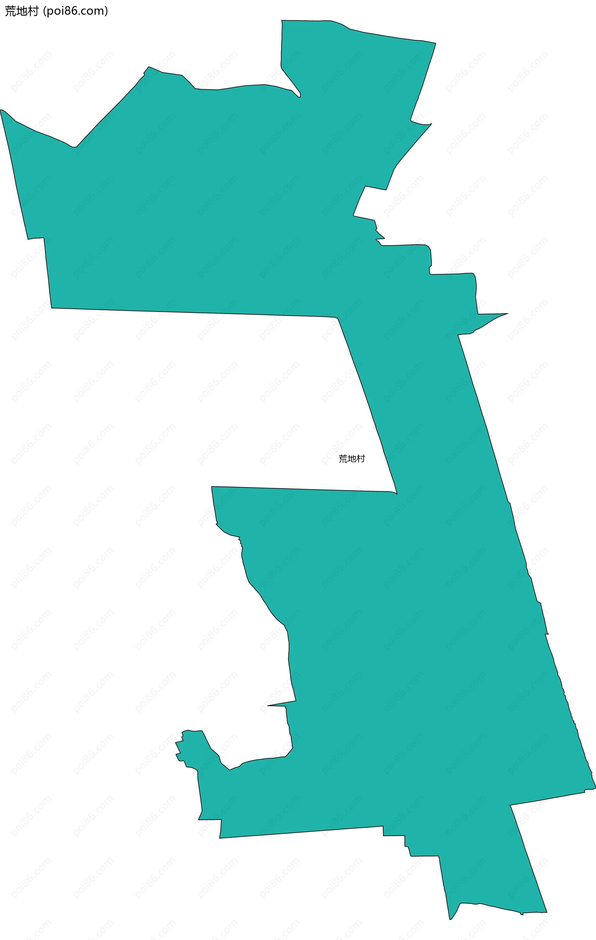 荒地村边界地图