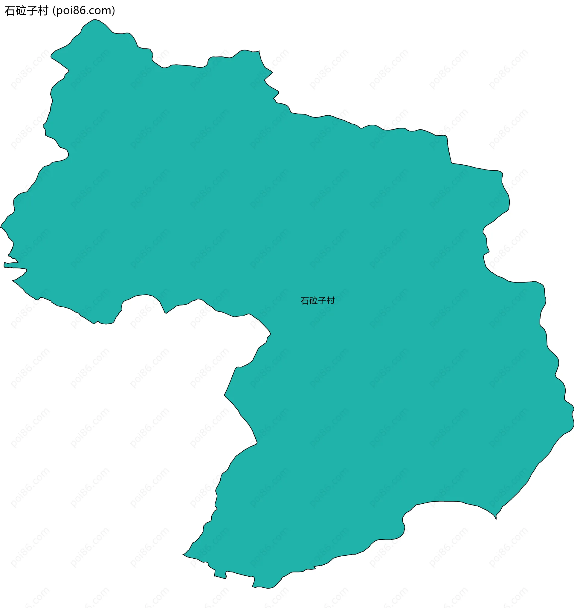 石砬子村边界地图