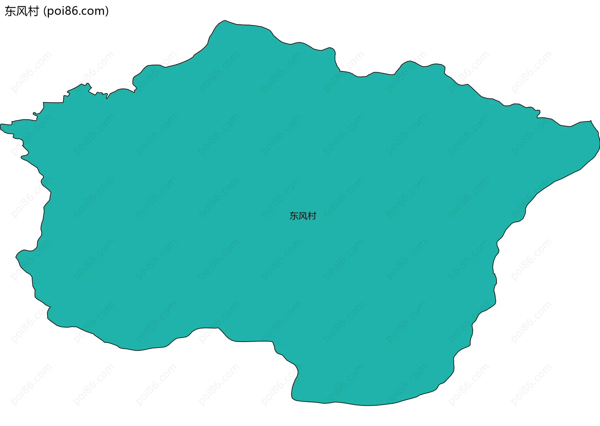 东风村边界地图