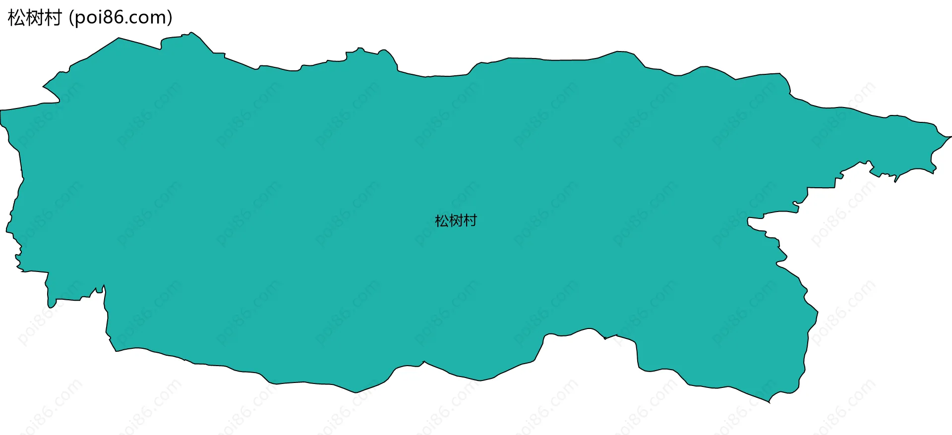 松树村边界地图