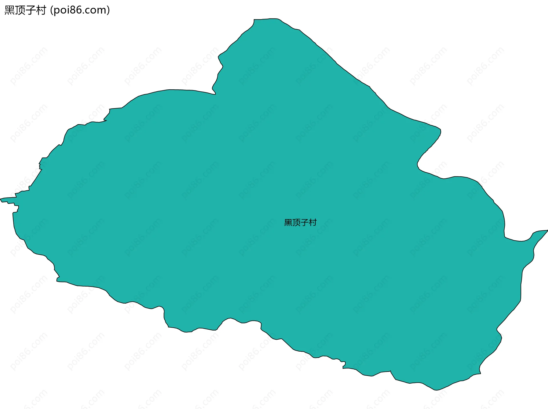 黑顶子村边界地图