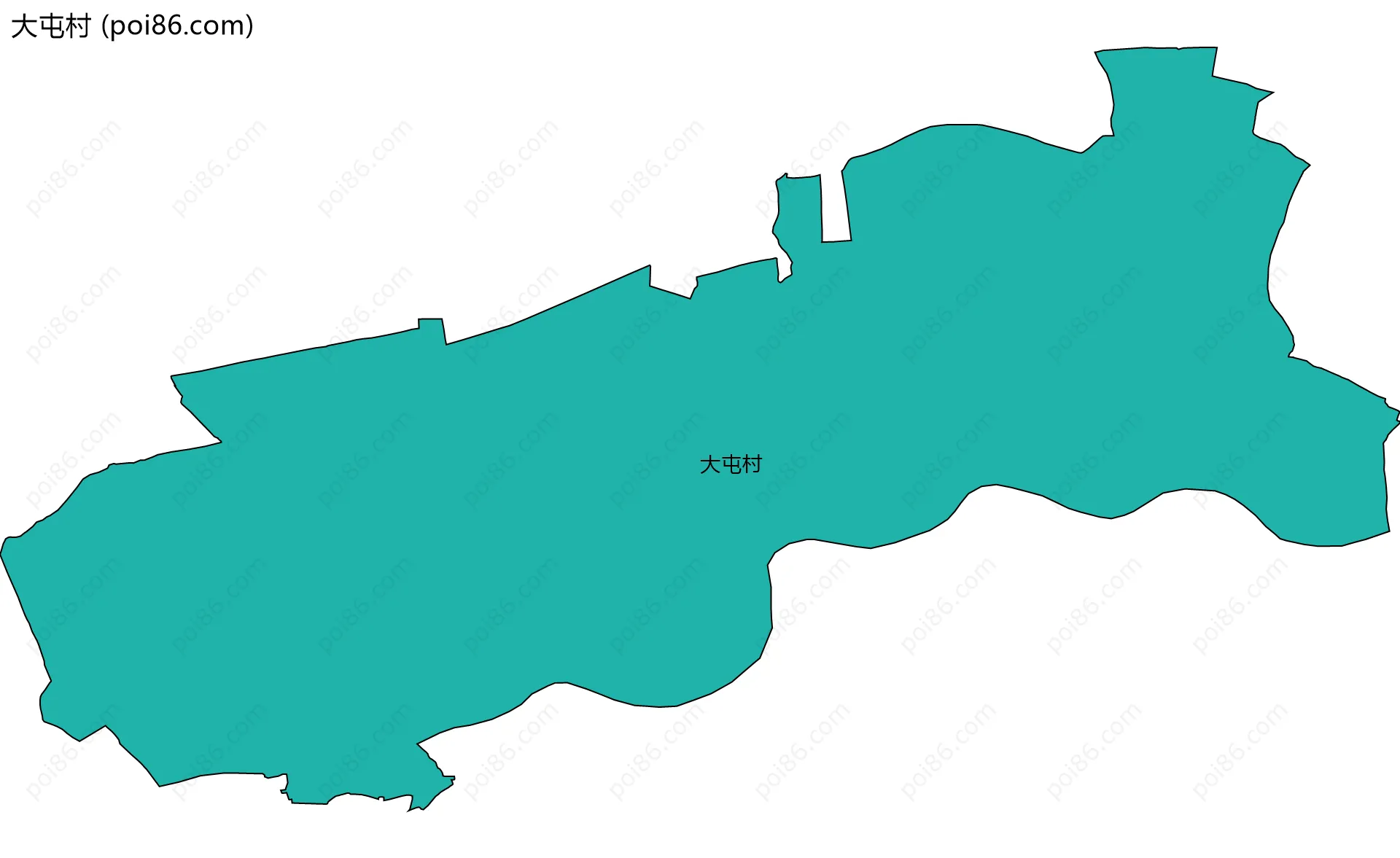 大屯村边界地图