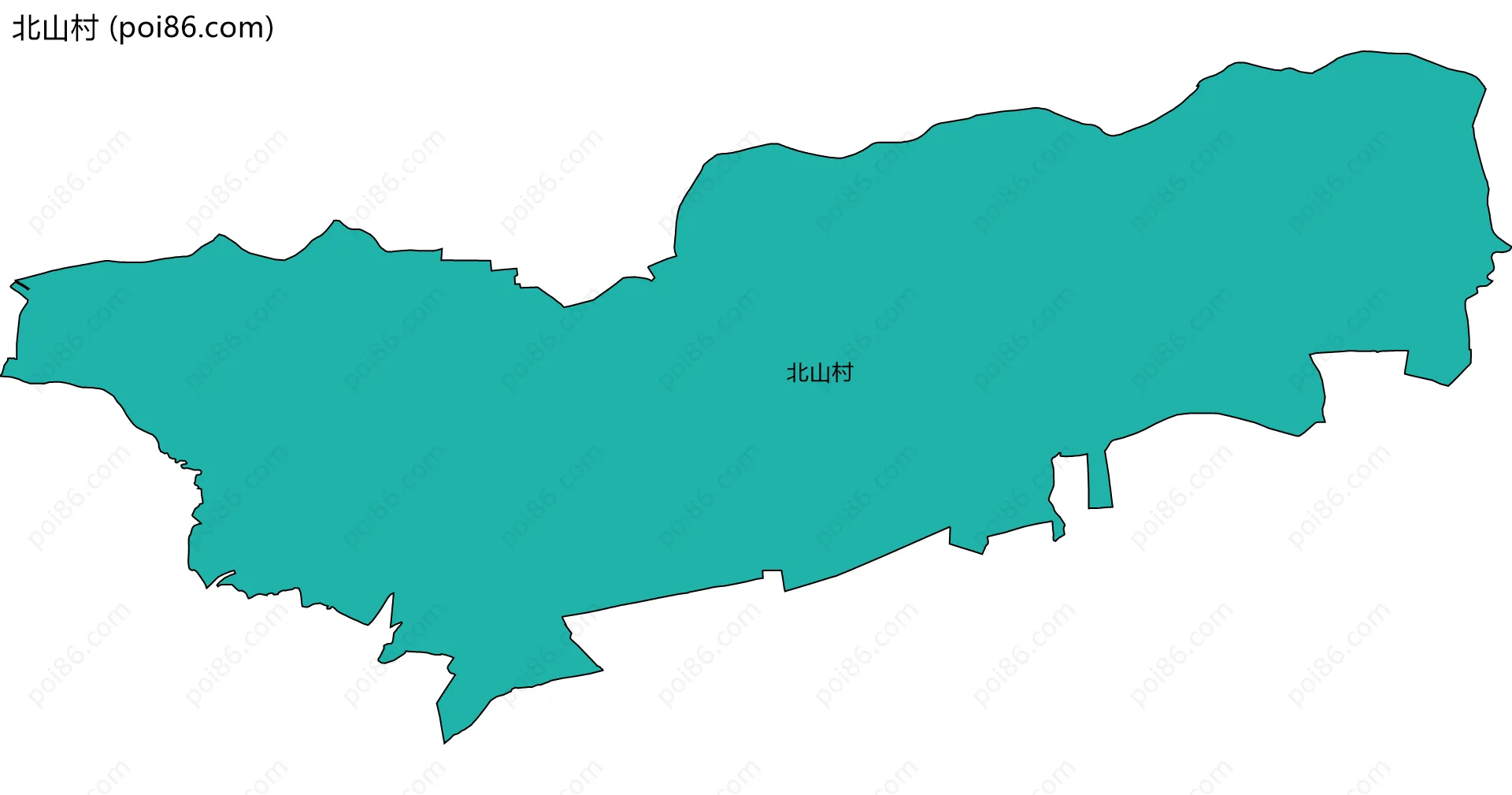 北山村边界地图