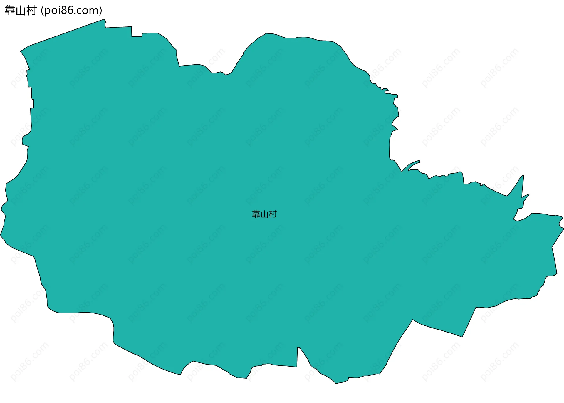 靠山村边界地图