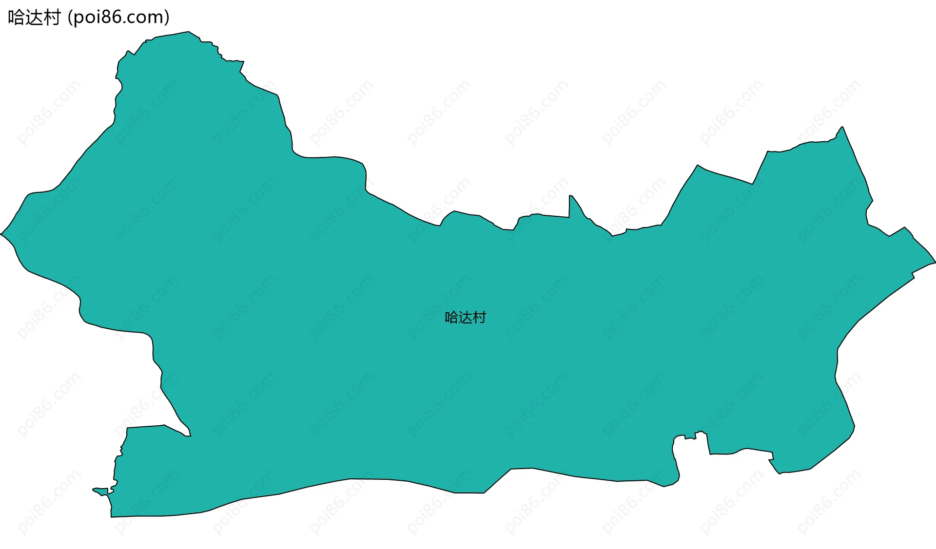 哈达村边界地图