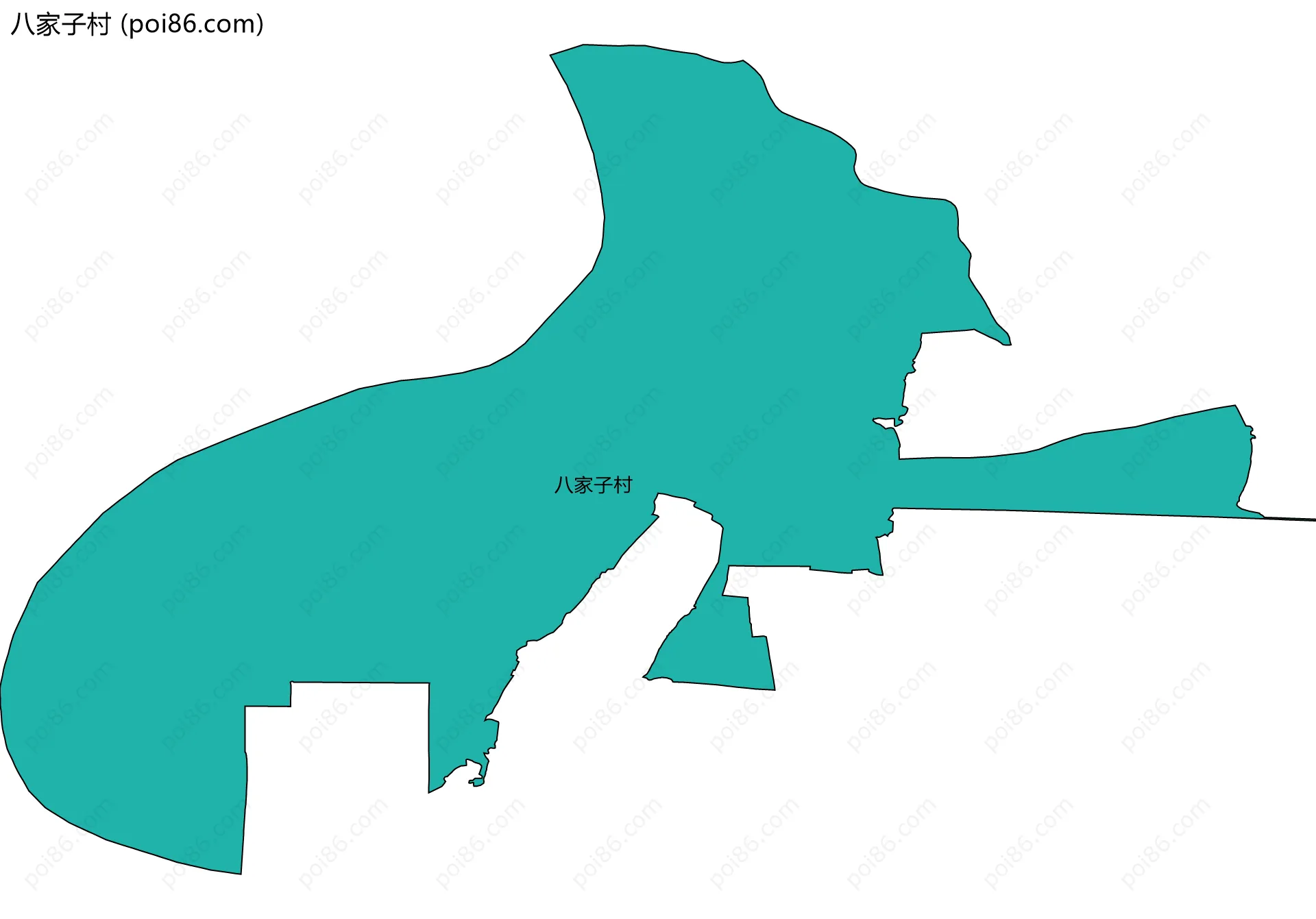 八家子村边界地图