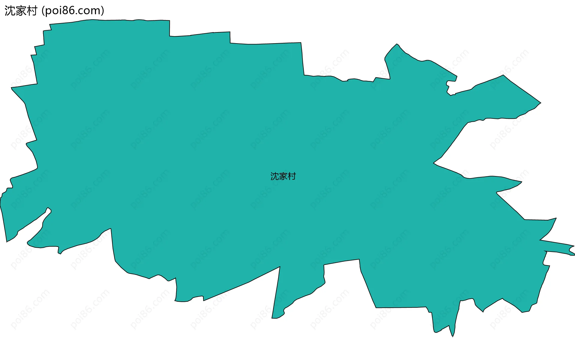 沈家村边界地图