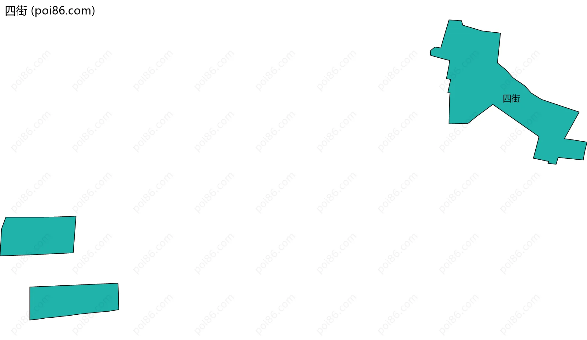 四街边界地图