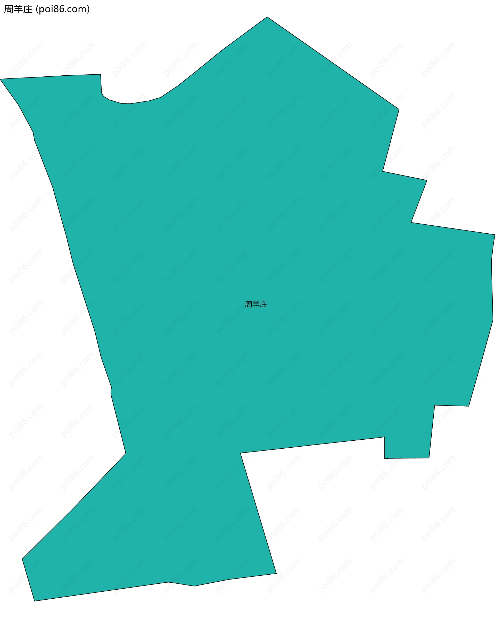 周羊庄边界地图