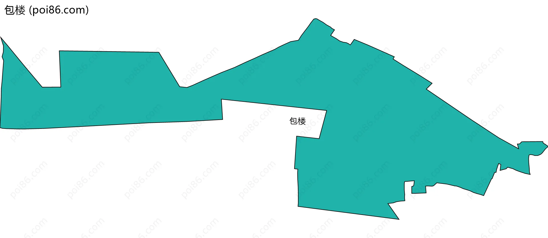 包楼边界地图
