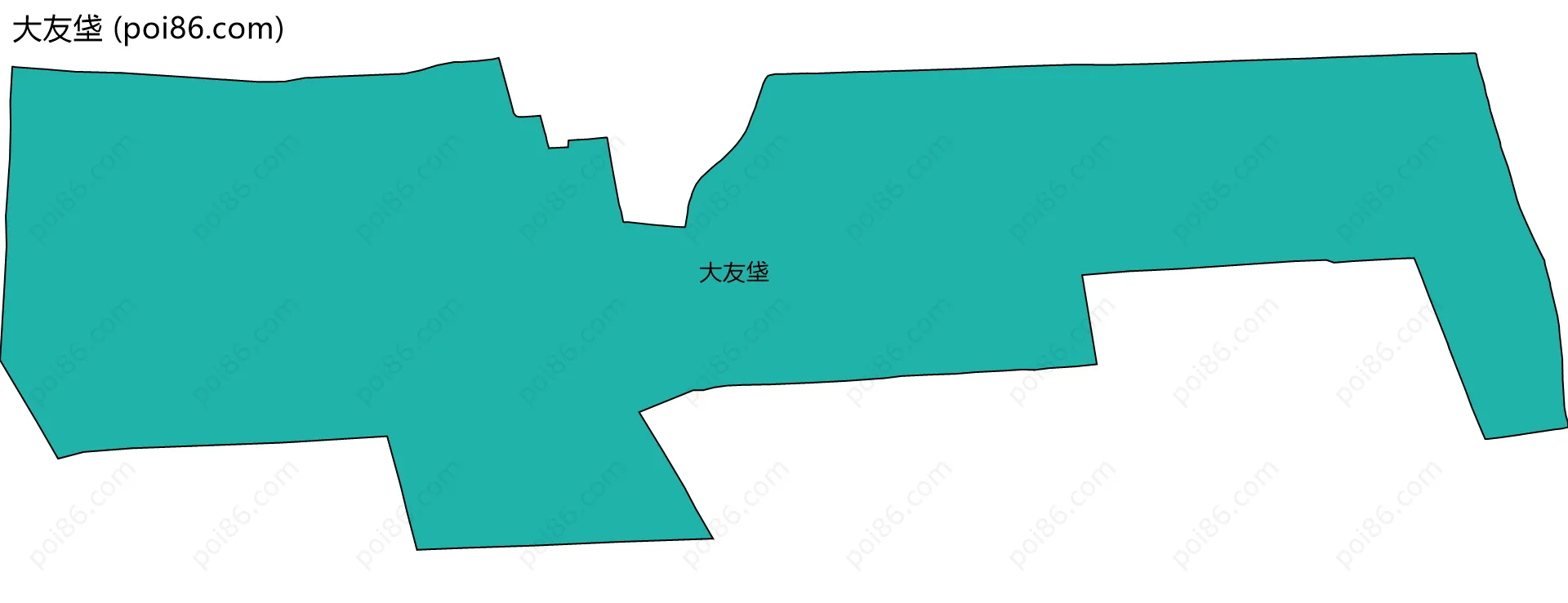 大友垡边界地图