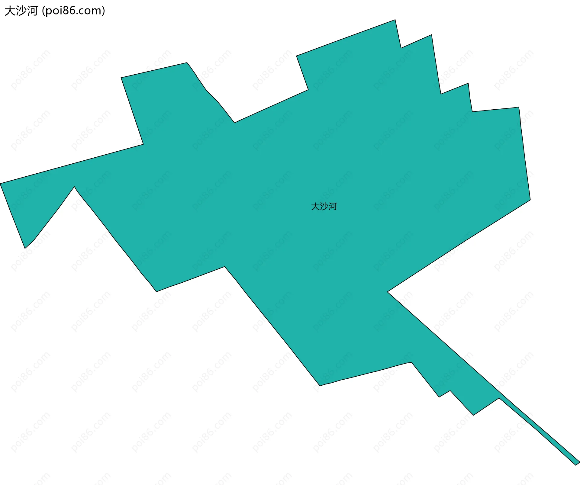 大沙河边界地图