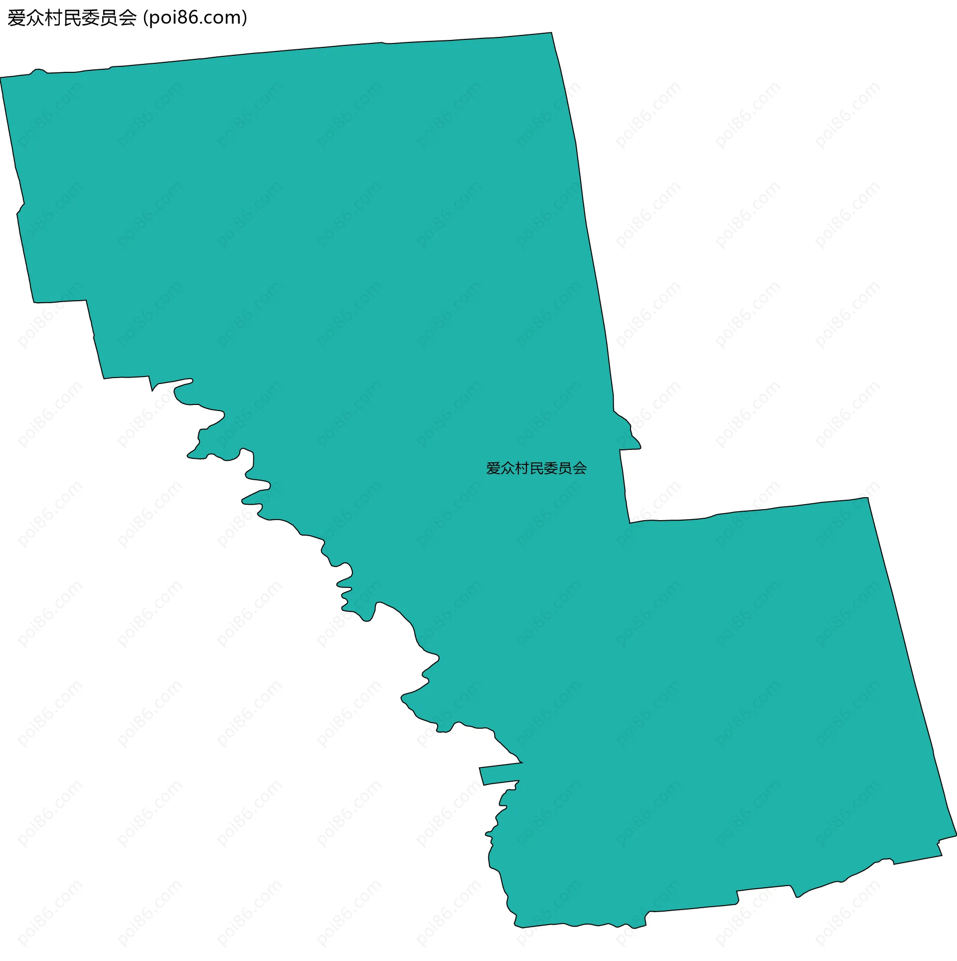 爱众村民委员会边界地图