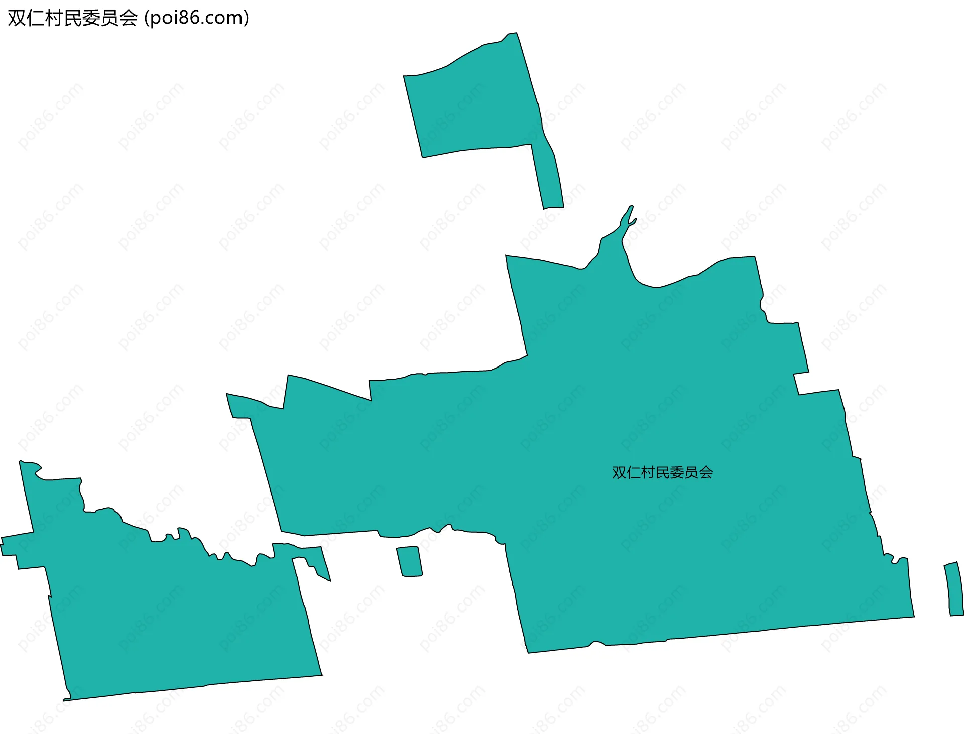 双仁村民委员会边界地图
