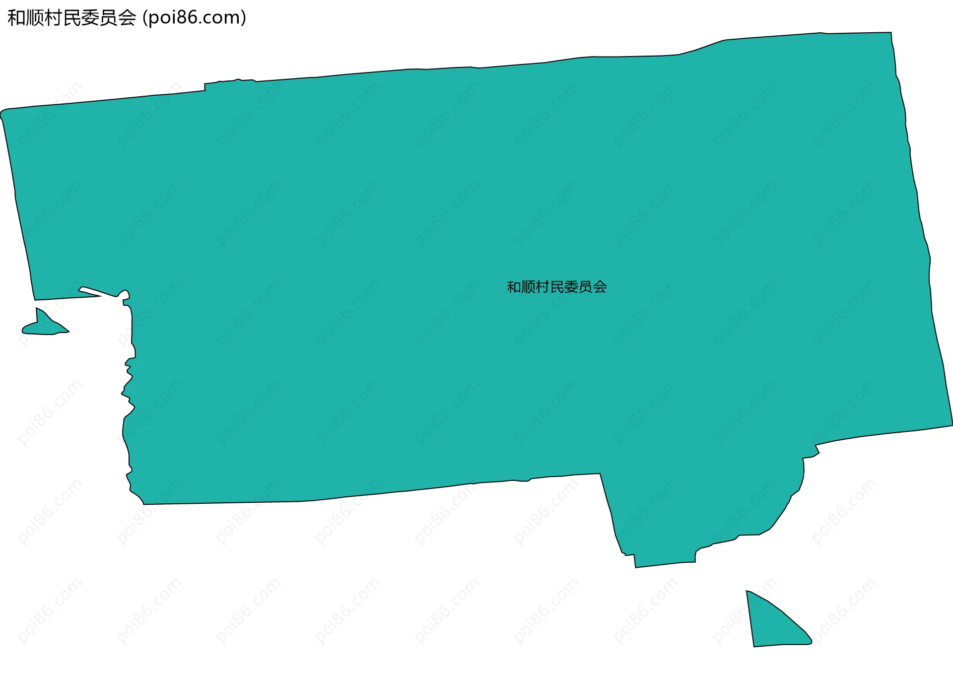 和顺村民委员会边界地图