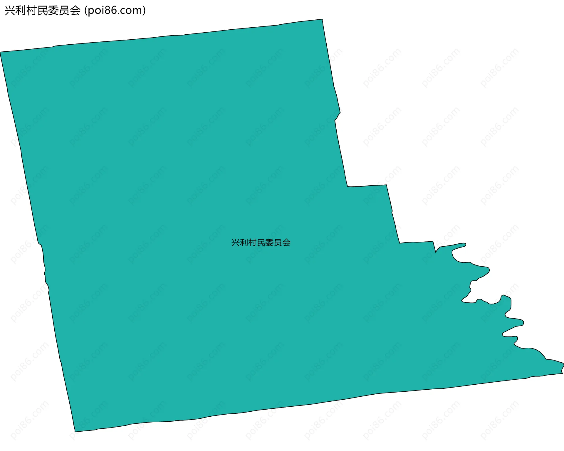 兴利村民委员会边界地图